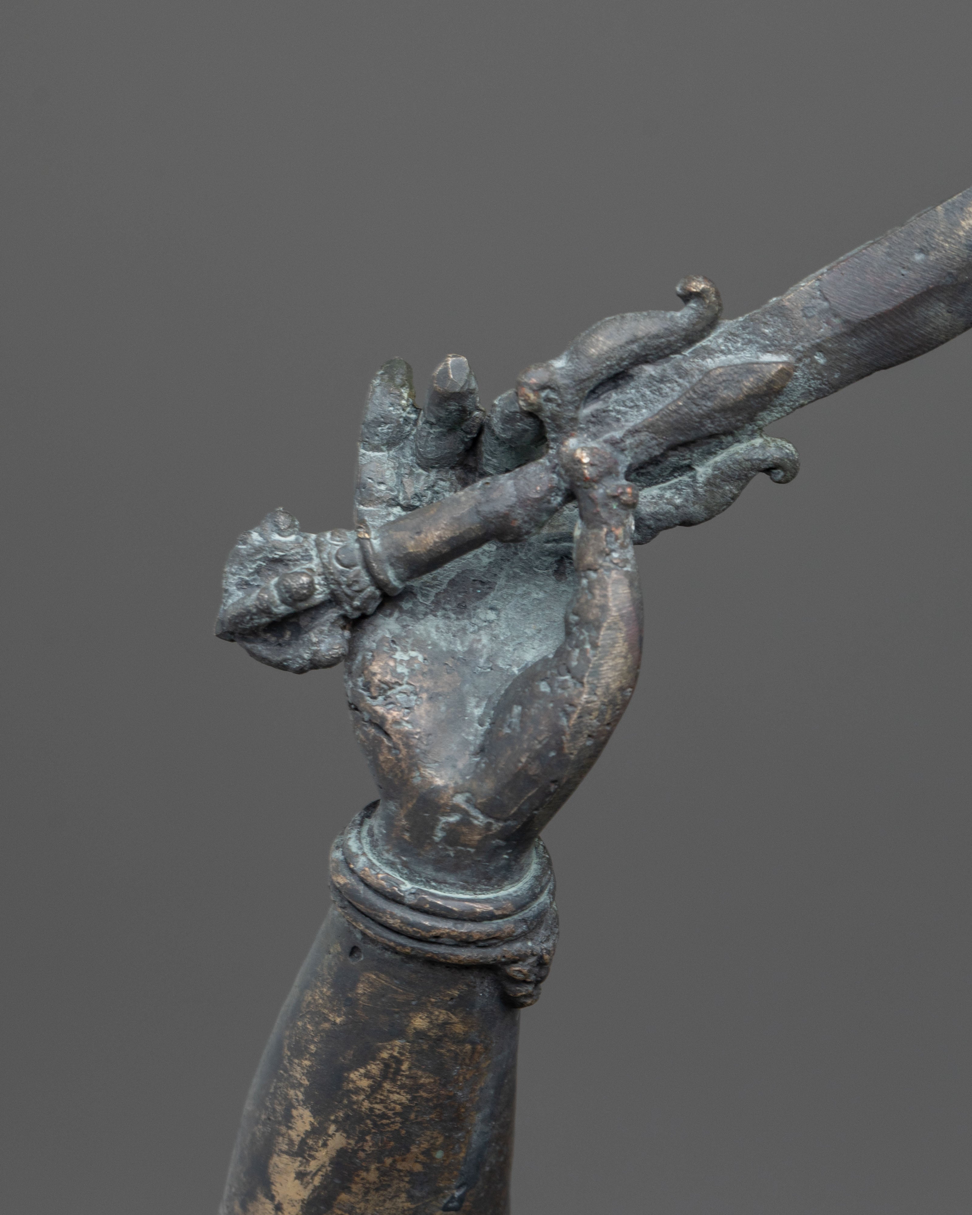 Handmade Manjughoṣa Statue | Sacred Antique Finish