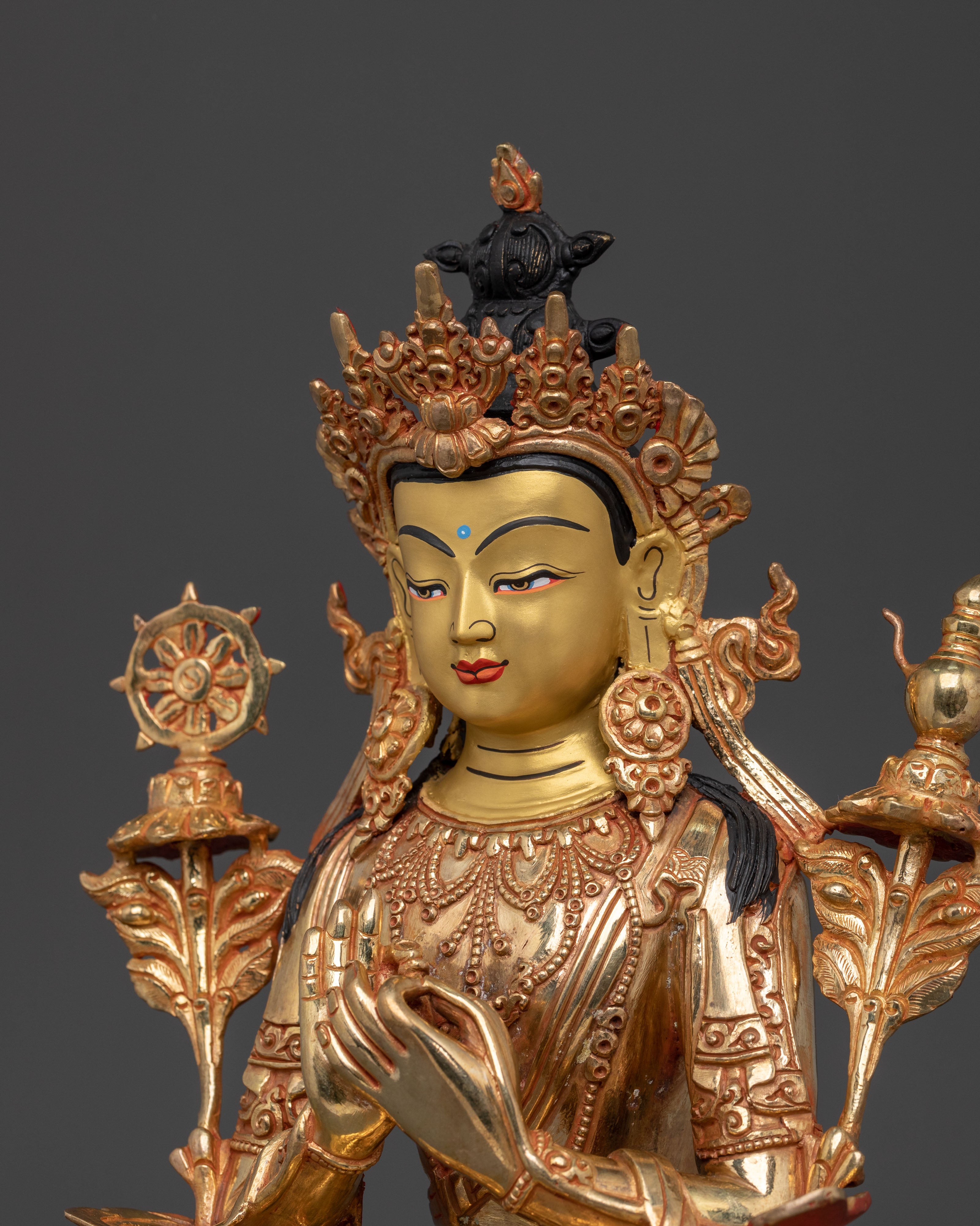 Maitreya Buddha Sculpture | Tibetan Buddhist Figurine