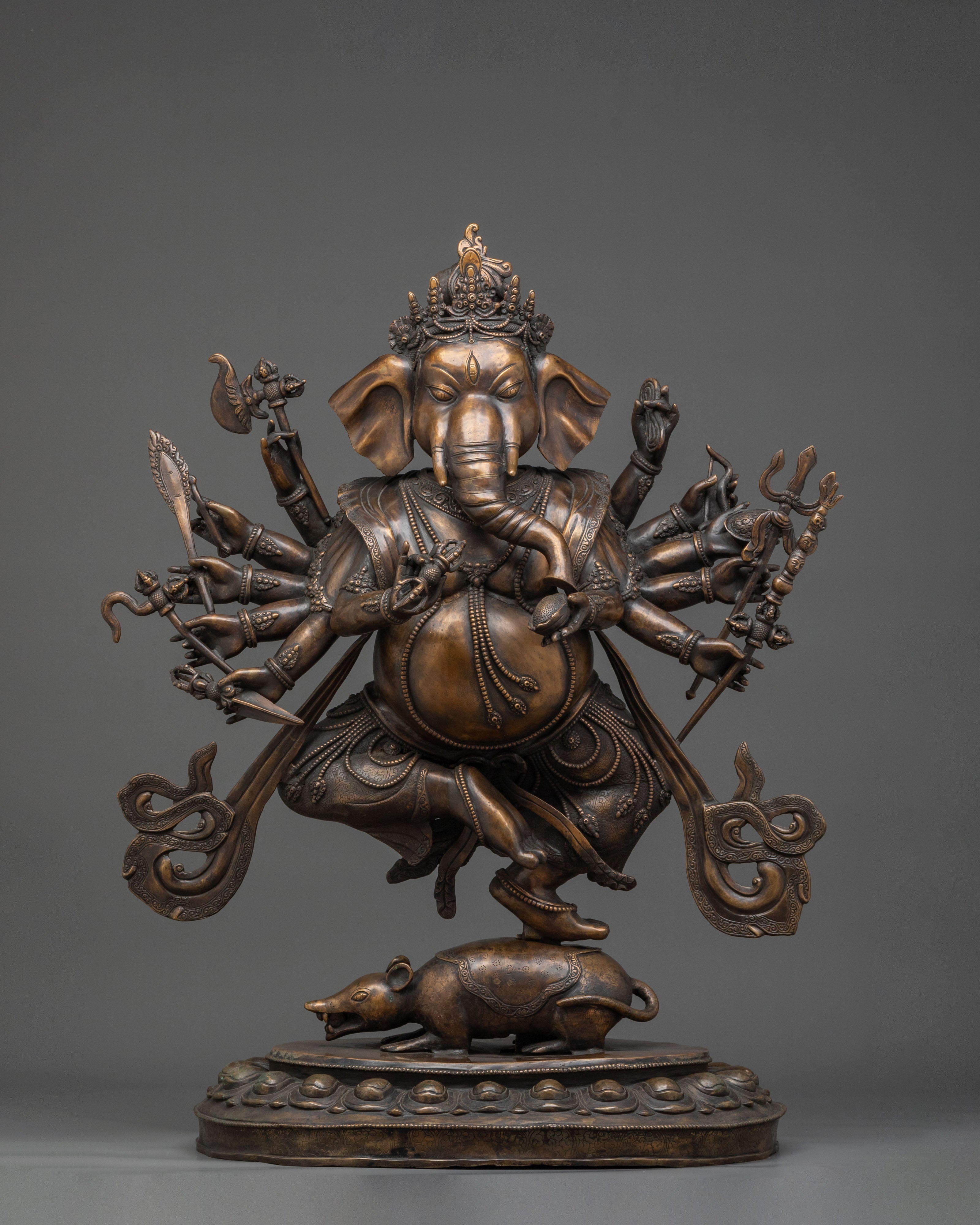 God Ganesha Statue | Handcrafted Sacred Copper Figurine