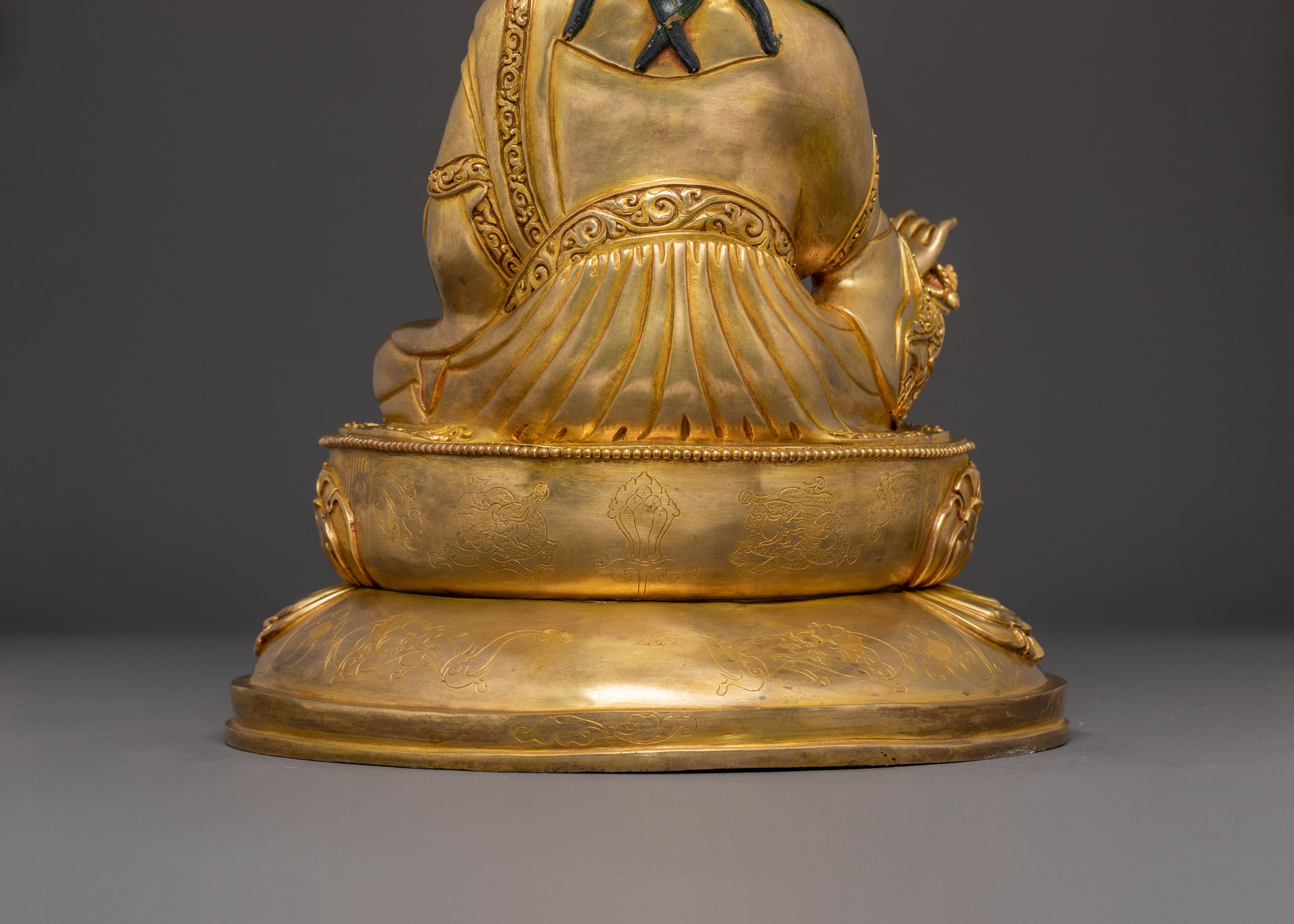 Himalayan Golden Guru Rinpoche Statue | A Sacred Legacy in 24K Gold