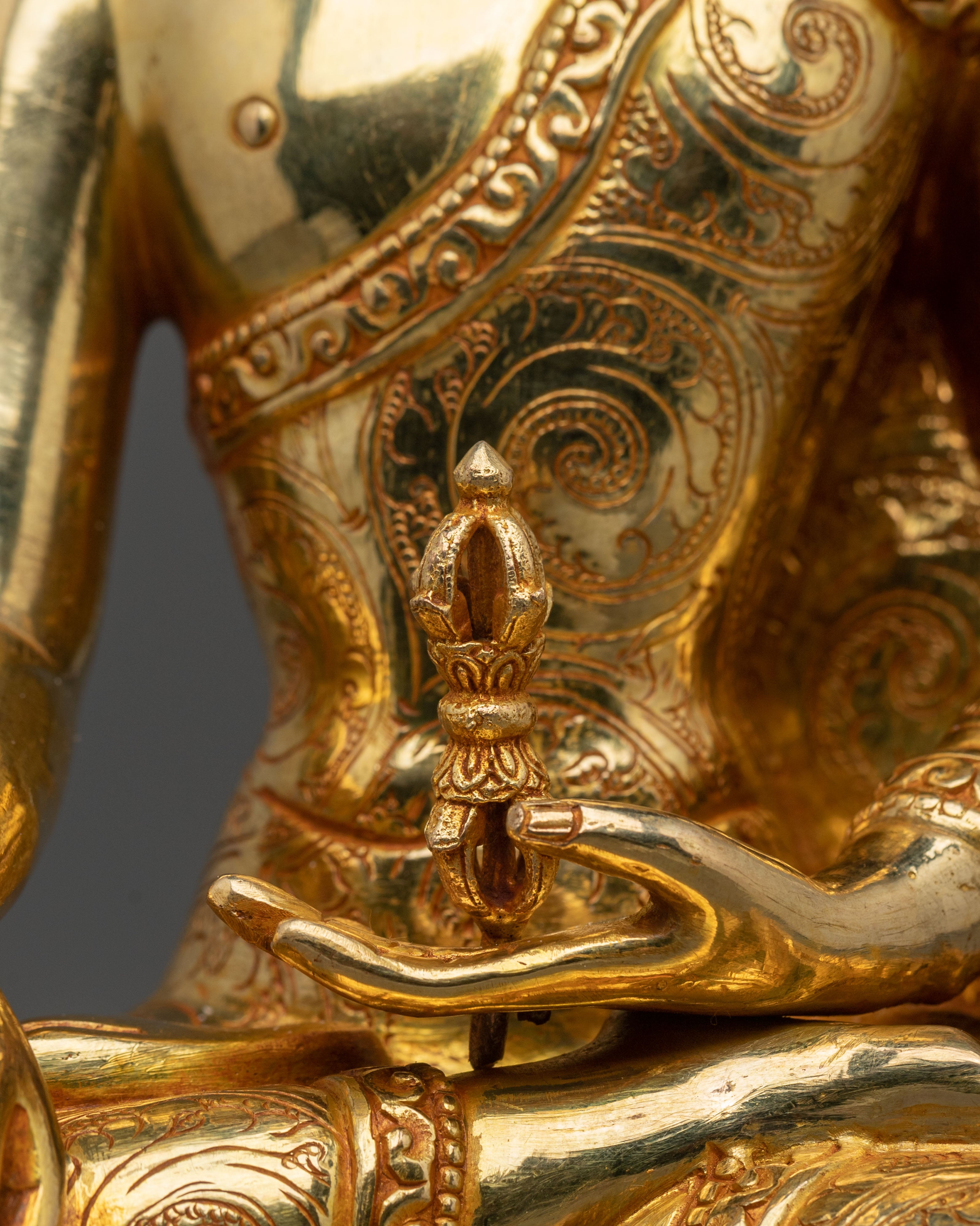 Hand Carved Mitrugpa Sculpture | Serene Divinity in Copper