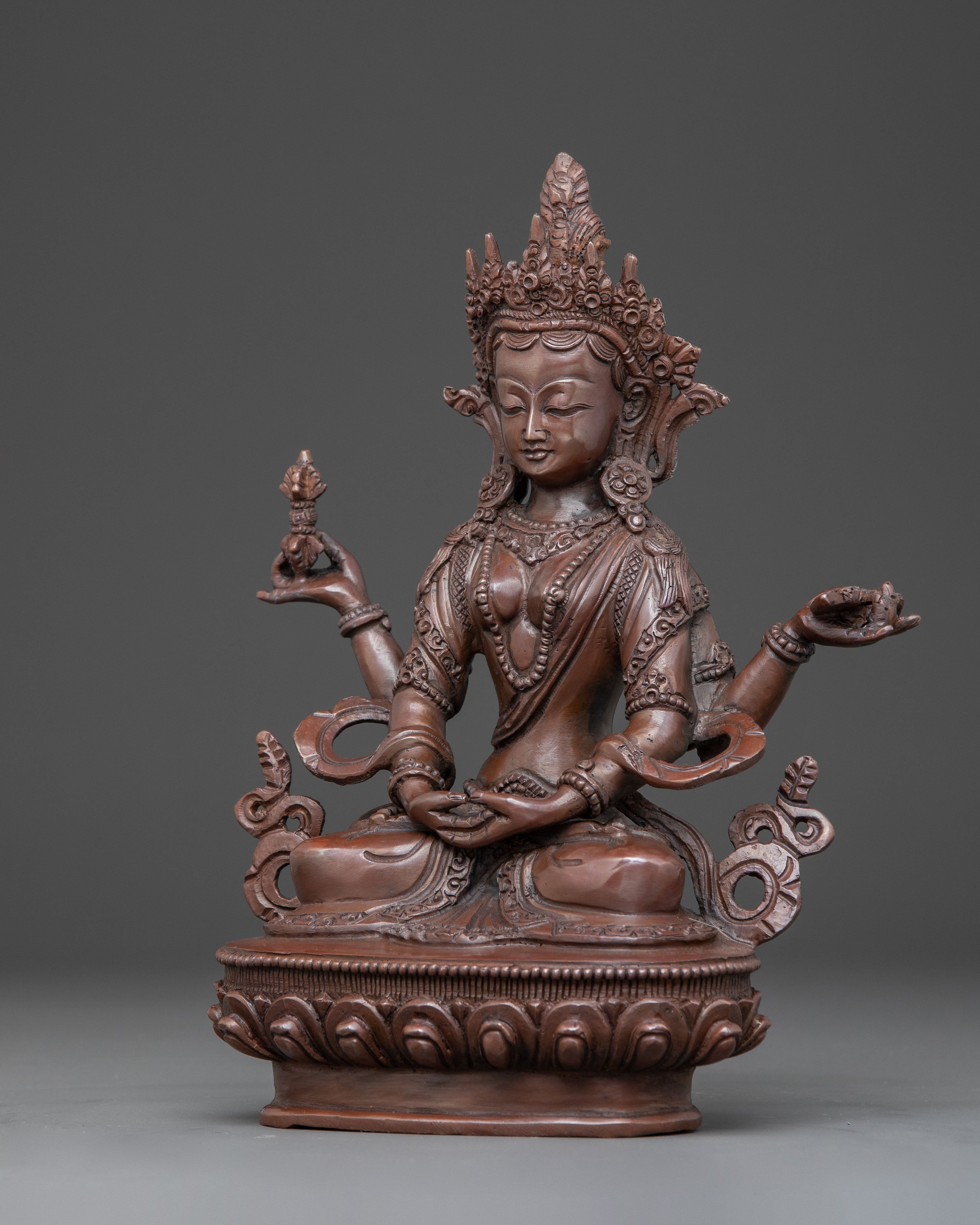 Handmade Prajnaparamita Oxidized Statue | Embodiment of Transcendental Wisdom