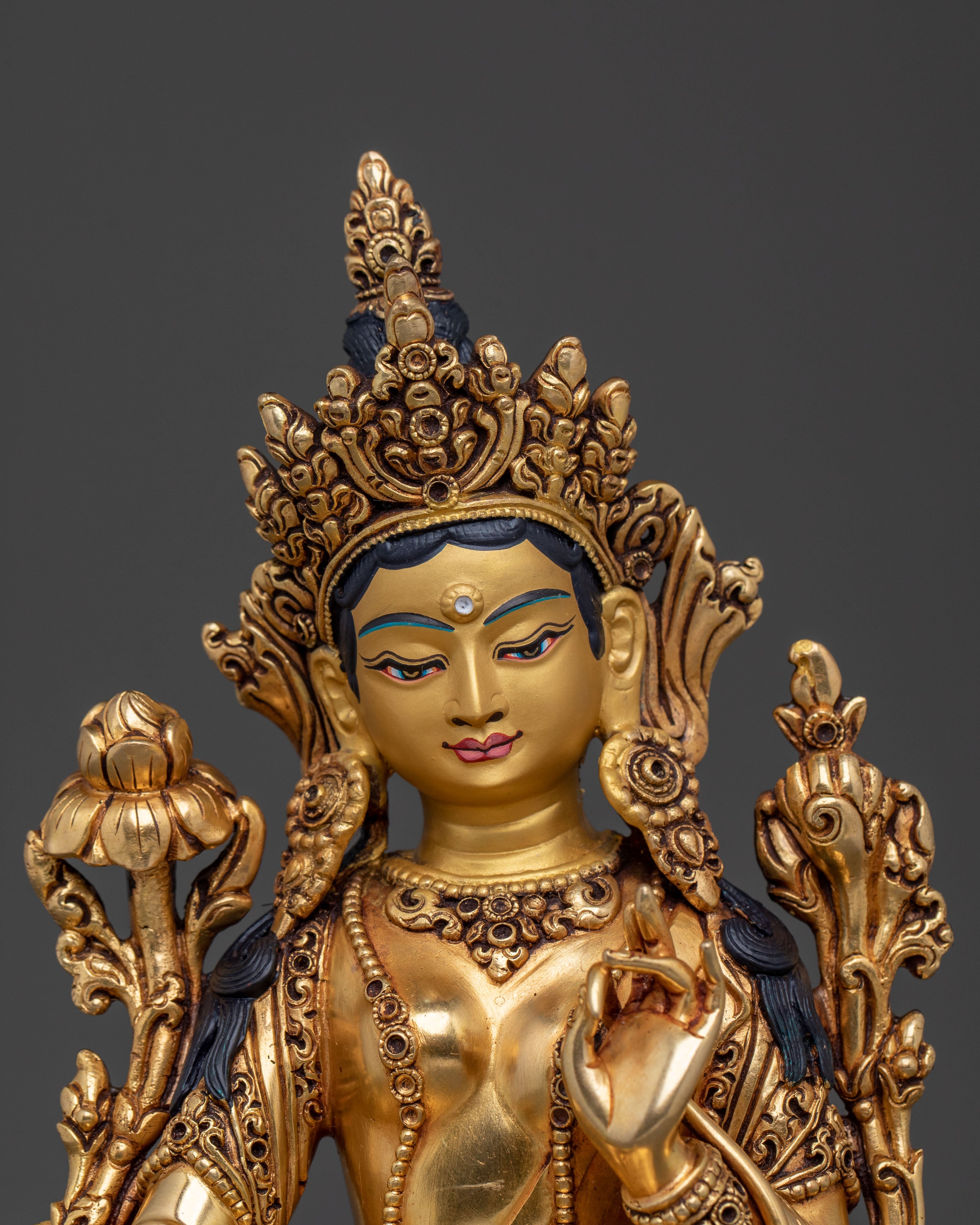 Green Tara Dharma Protector Goddess Statue