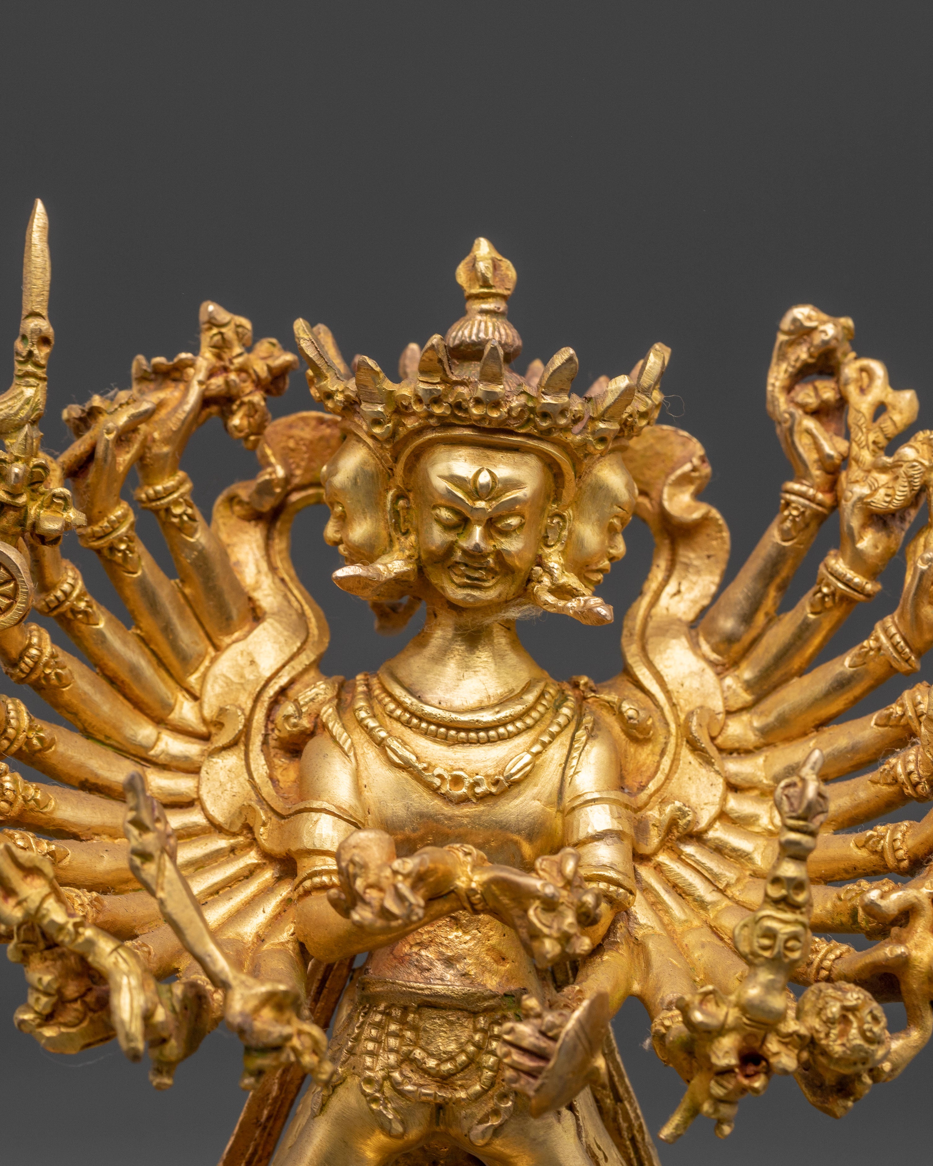 Chakrasamvara Statue: Wheel of Supreme Bliss | 24K Gold Gilded Copper