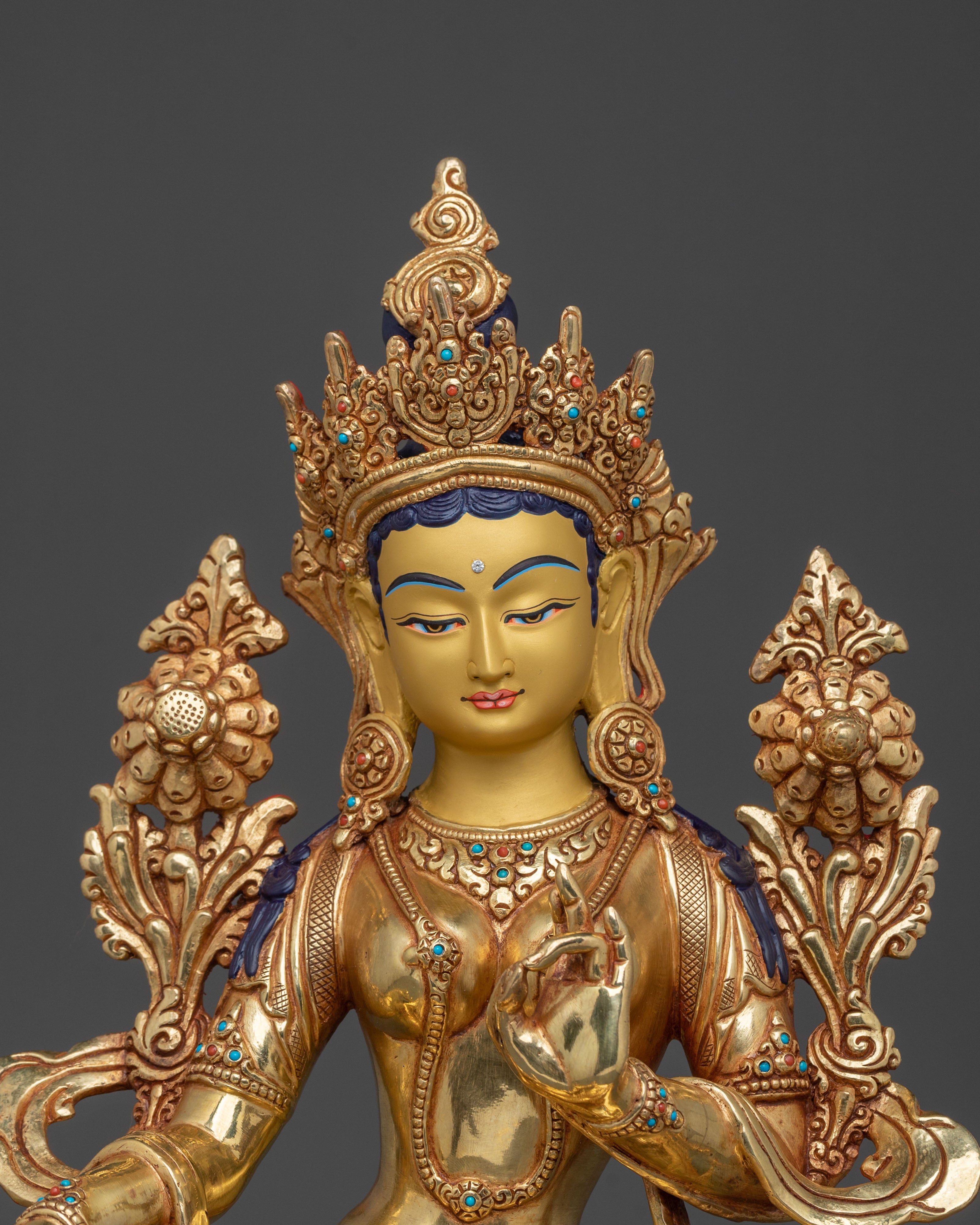 Green Tara Spiritual Decor Statue | Meditation Altar Decor