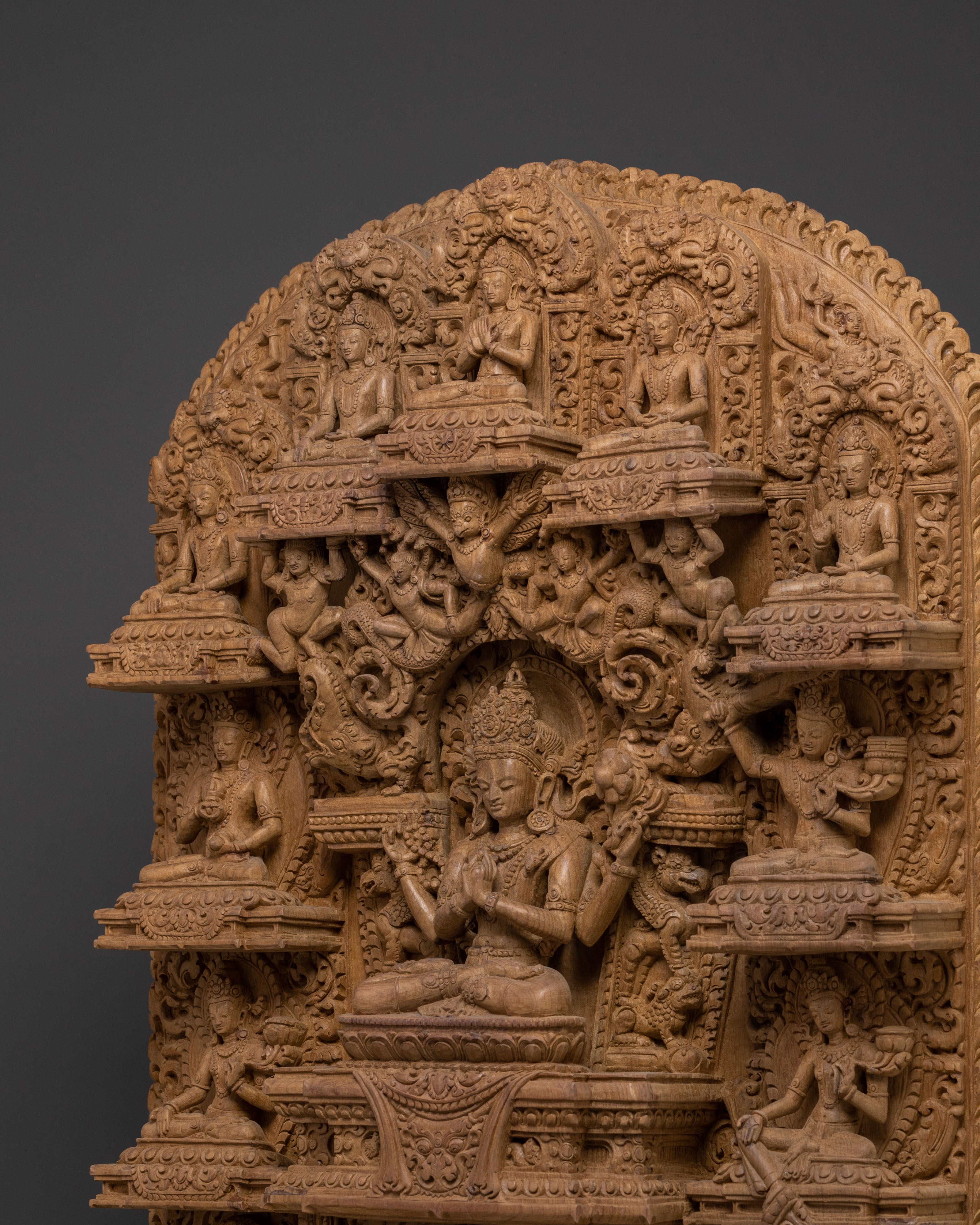 Lokeshvara Wooden Statue | Spiritual Decor