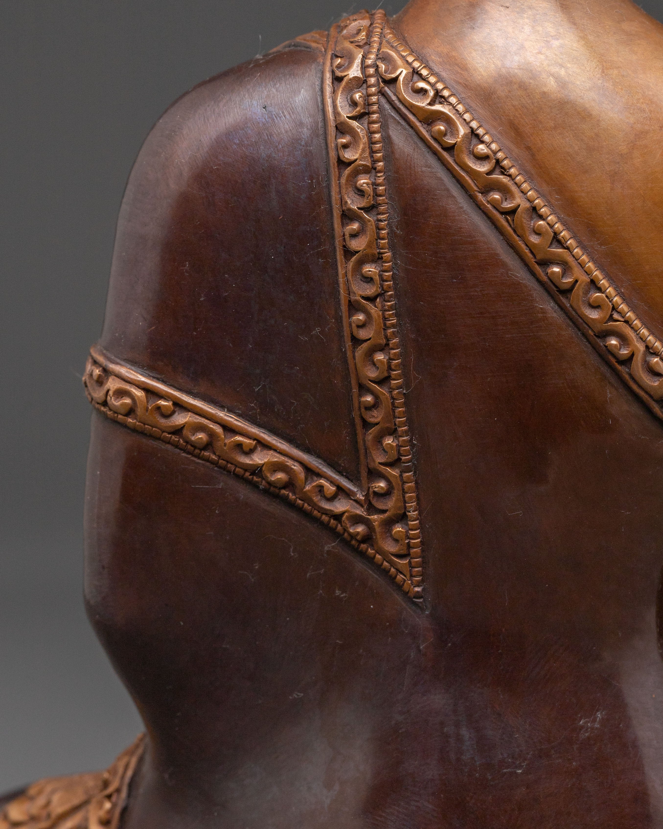 Medicine Buddha: Handcrafted Oxidized Copper Statue