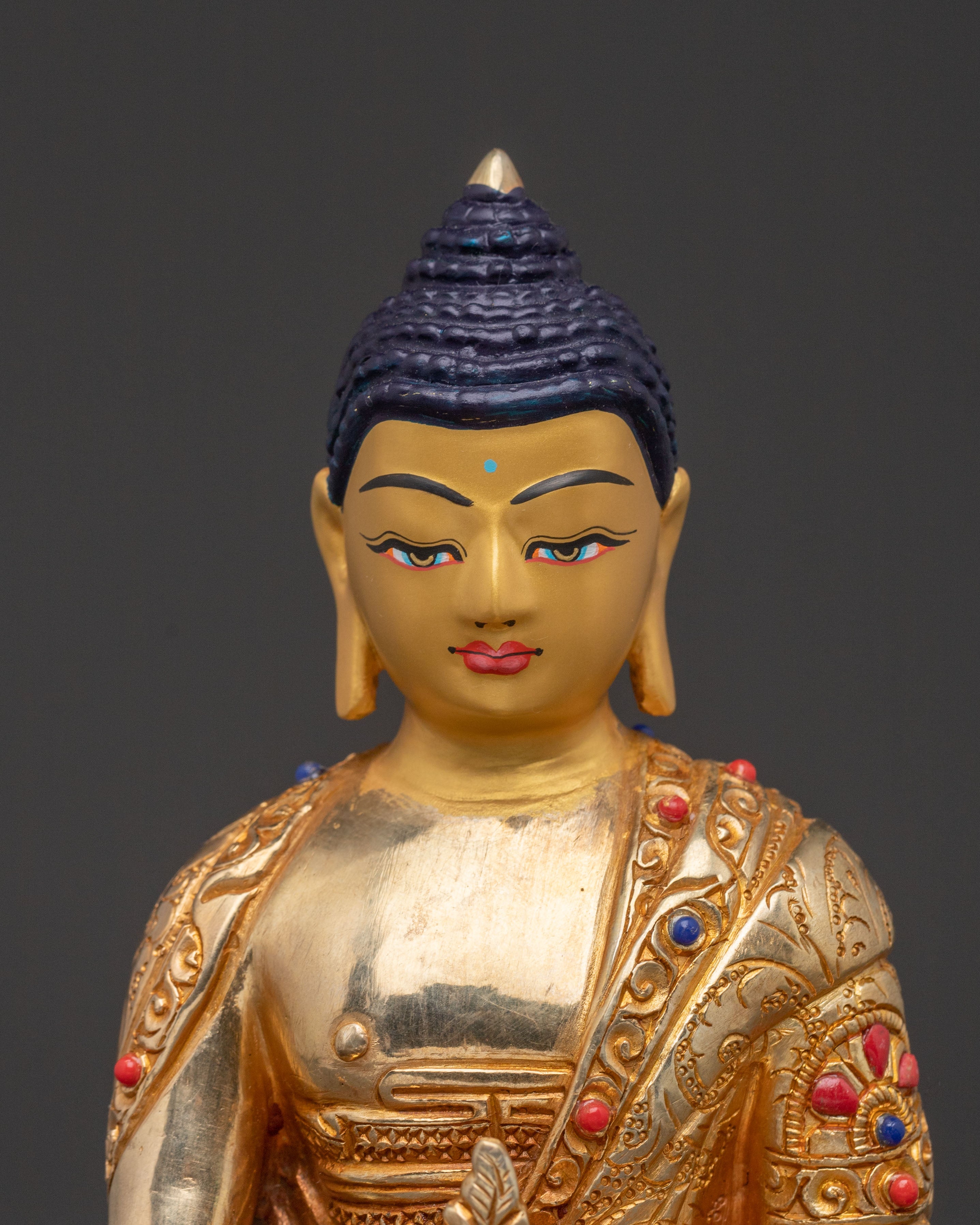 Medicine Buddha Sacred Statue | Handcrafted 24K Gold Gilded