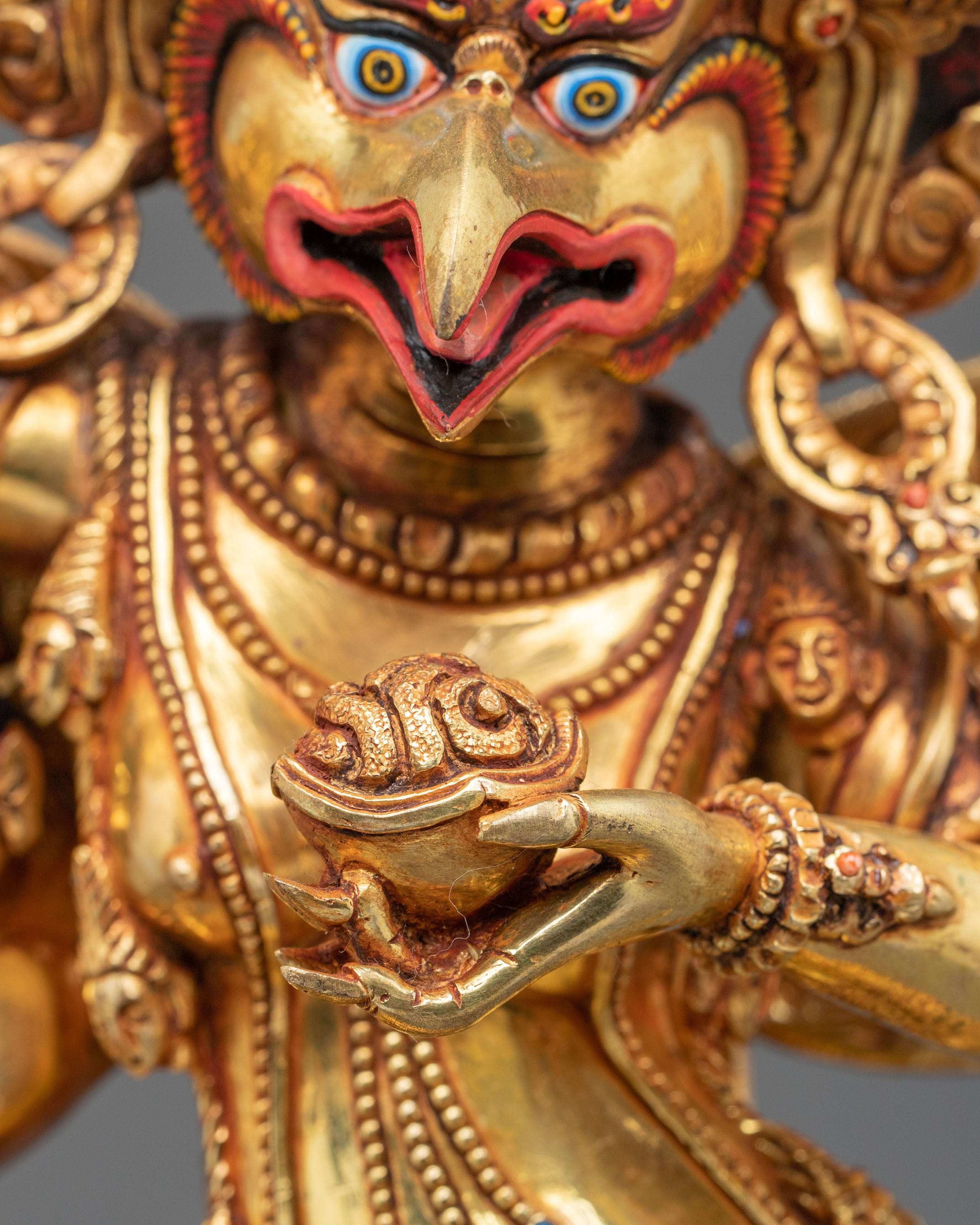 Garuda Spiritual Statue | Handcrafted 24K Gold Gilded Figurine