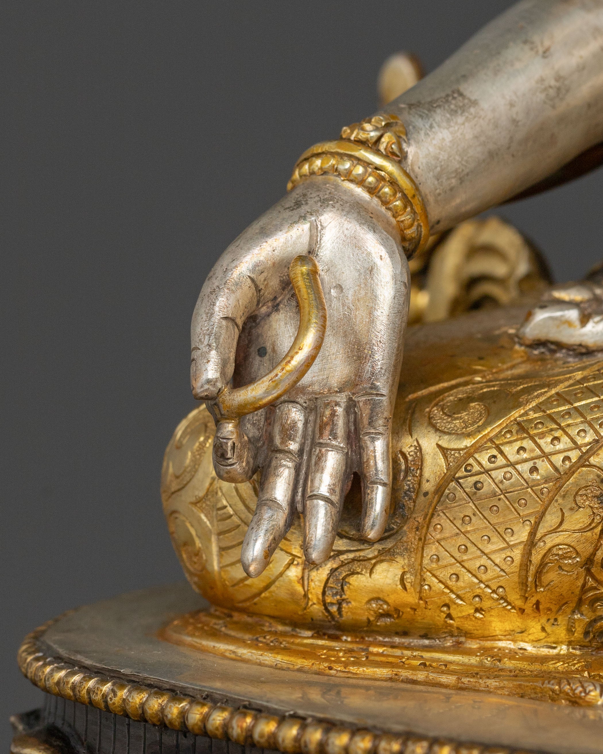 Green Tara Silver Plated Statue | Goddess of Compassion