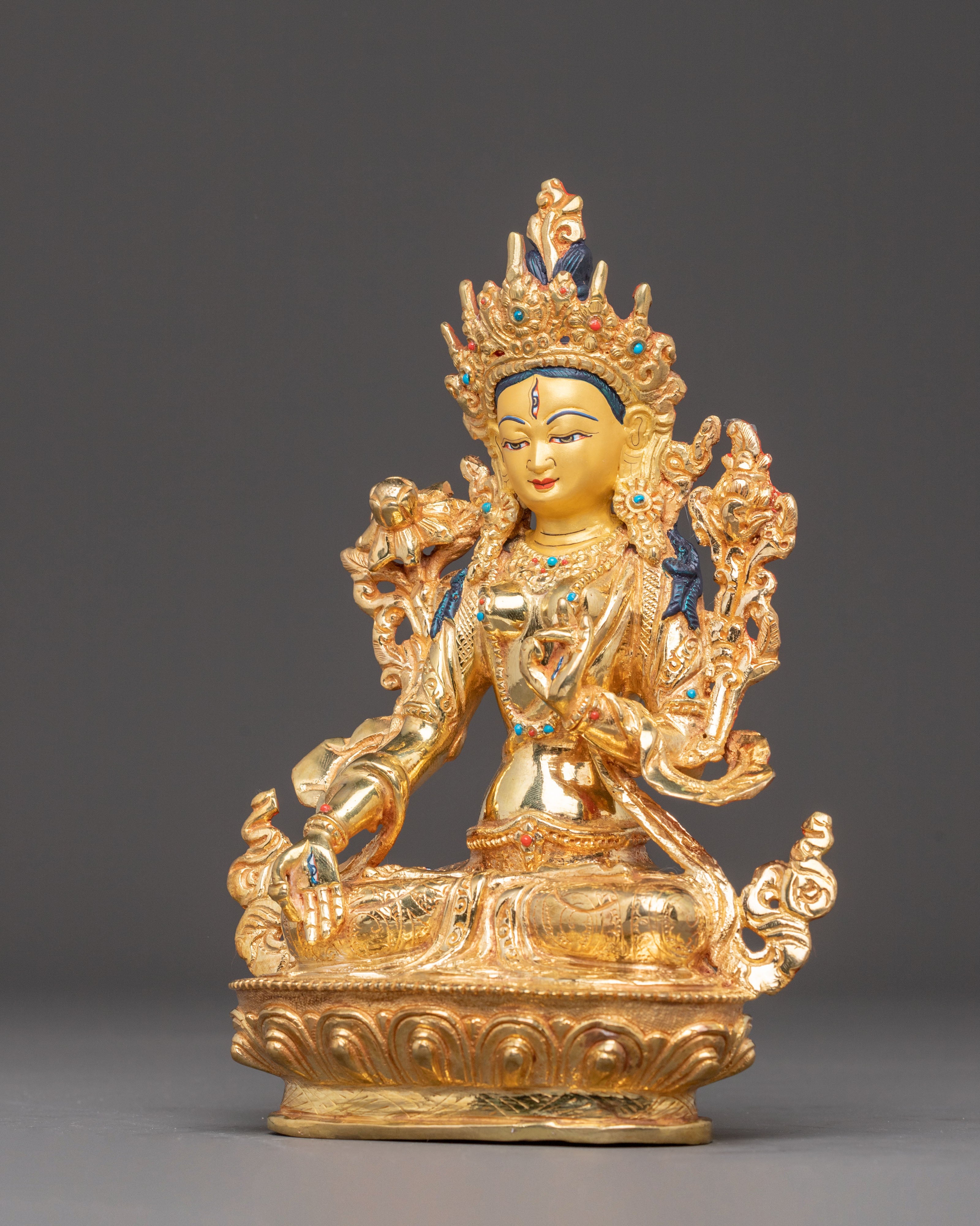 White Tara Statue: Goddess of Healing
