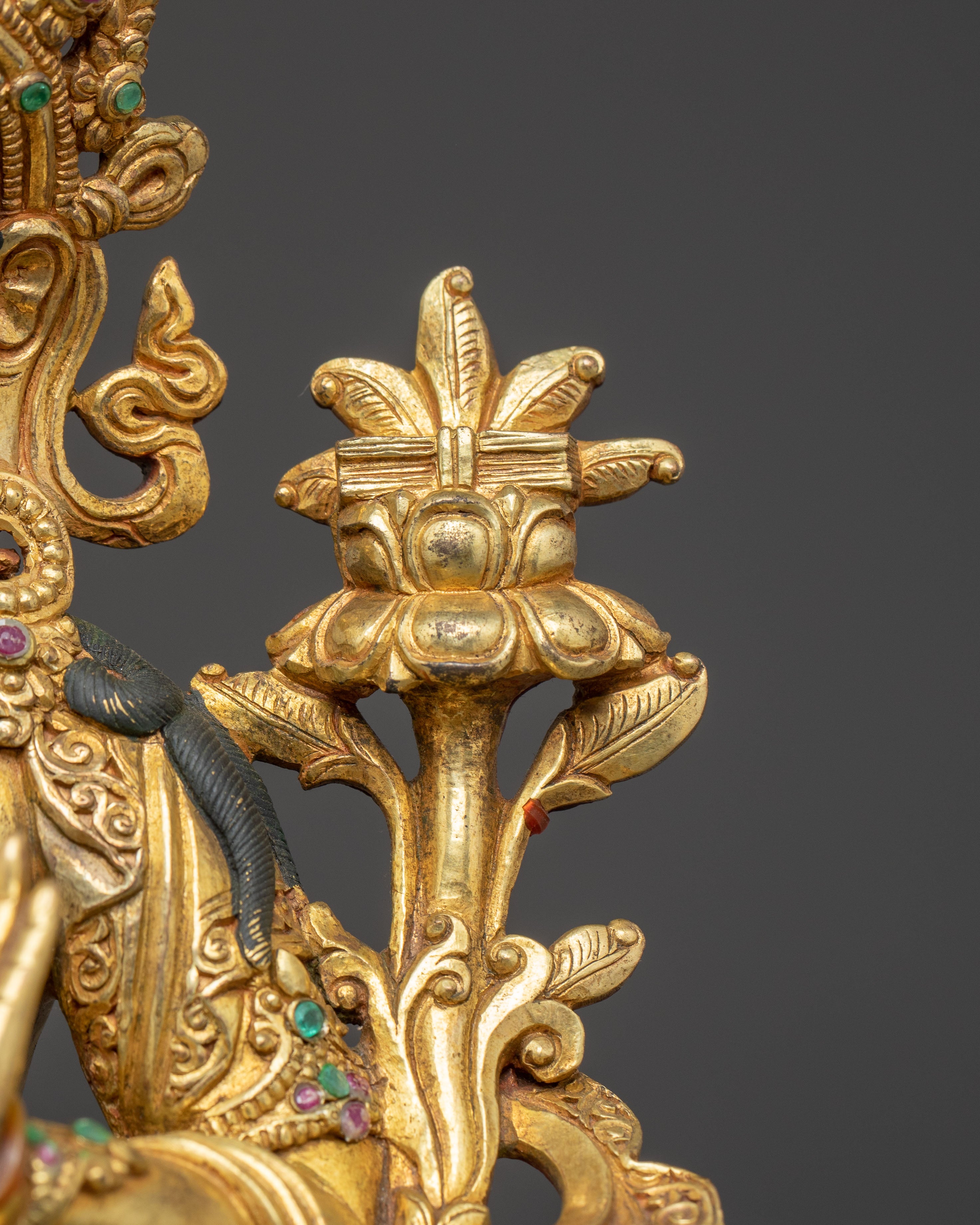 Handmade Manjushri Copper Body Statue | Himalayan Buddhist Decor