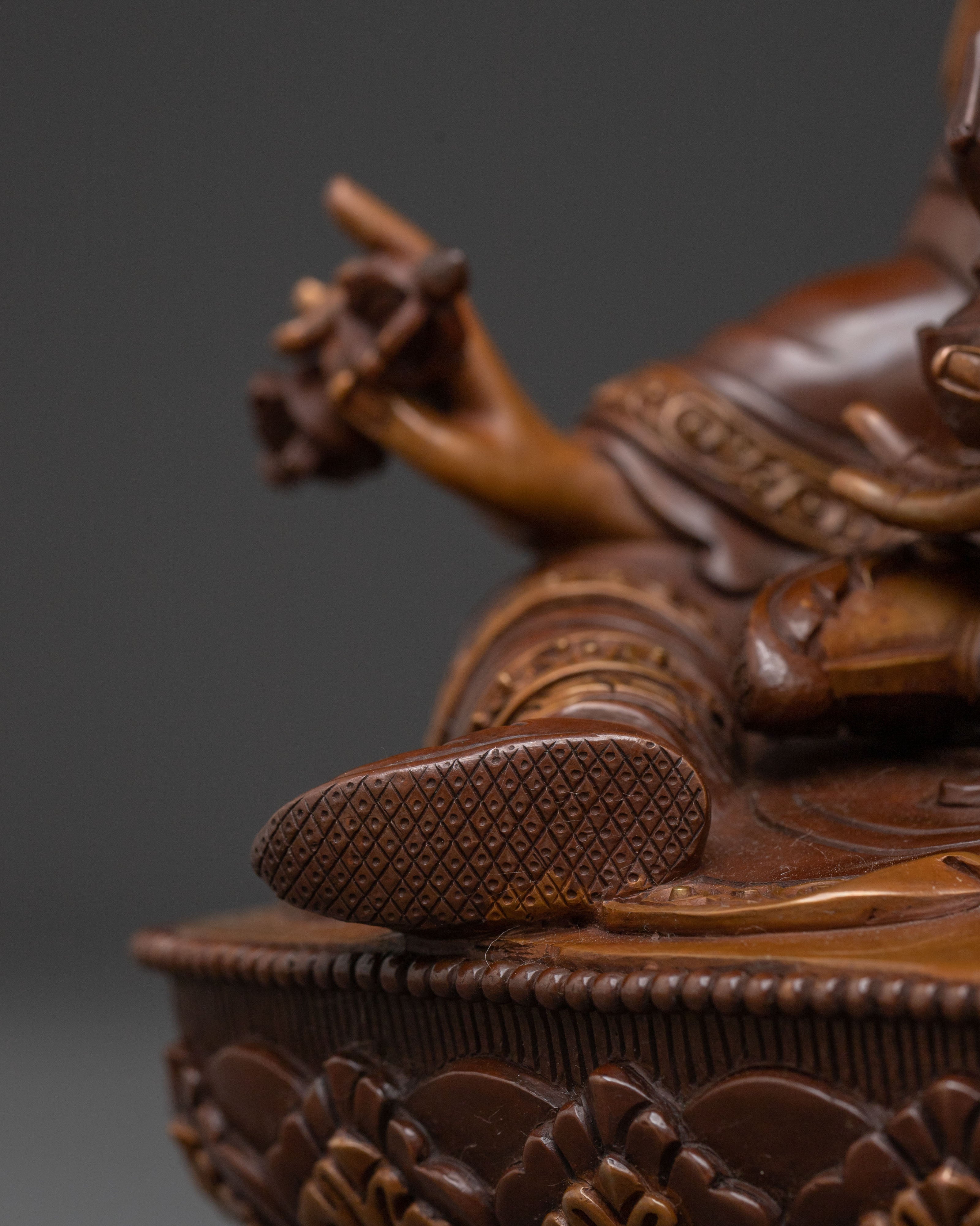 Guru Rinpoche Handcrafted Copper Statue