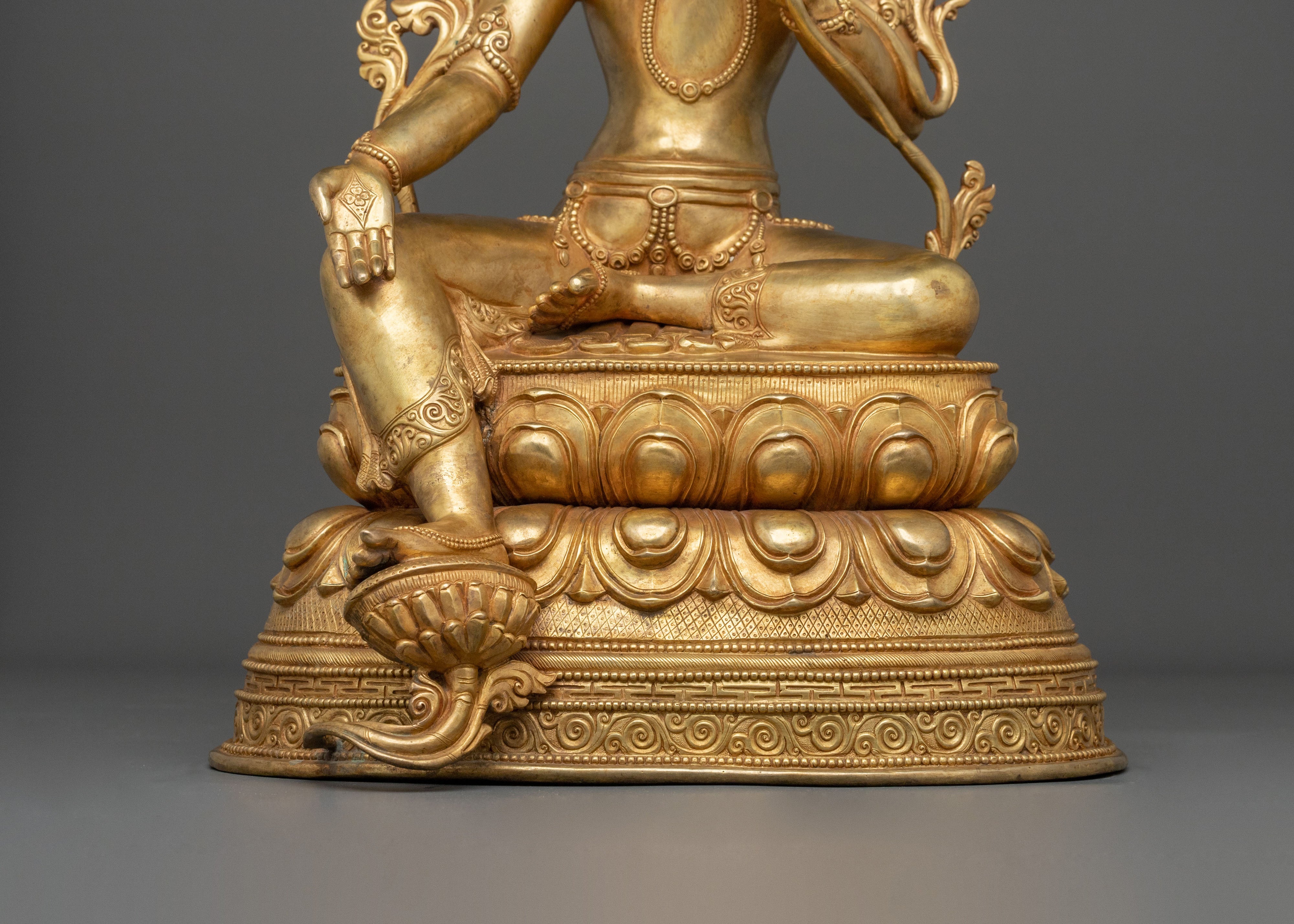 Exquisite Green Tara Statue for Buddhist Altar | Sacred Buddhist Altar Decor
