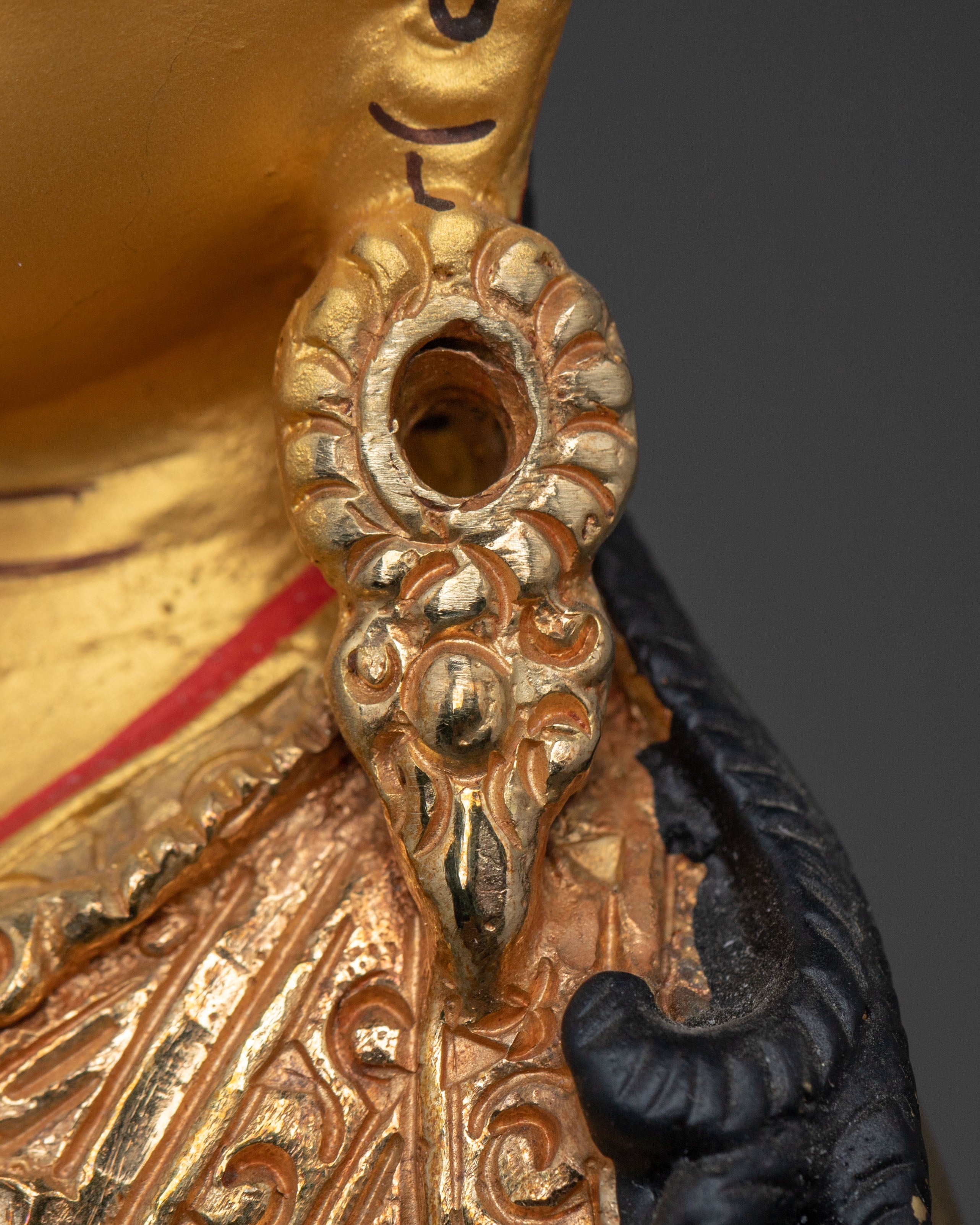Guru Rinpoche: 24k Gold Gilded Enlightened Statue