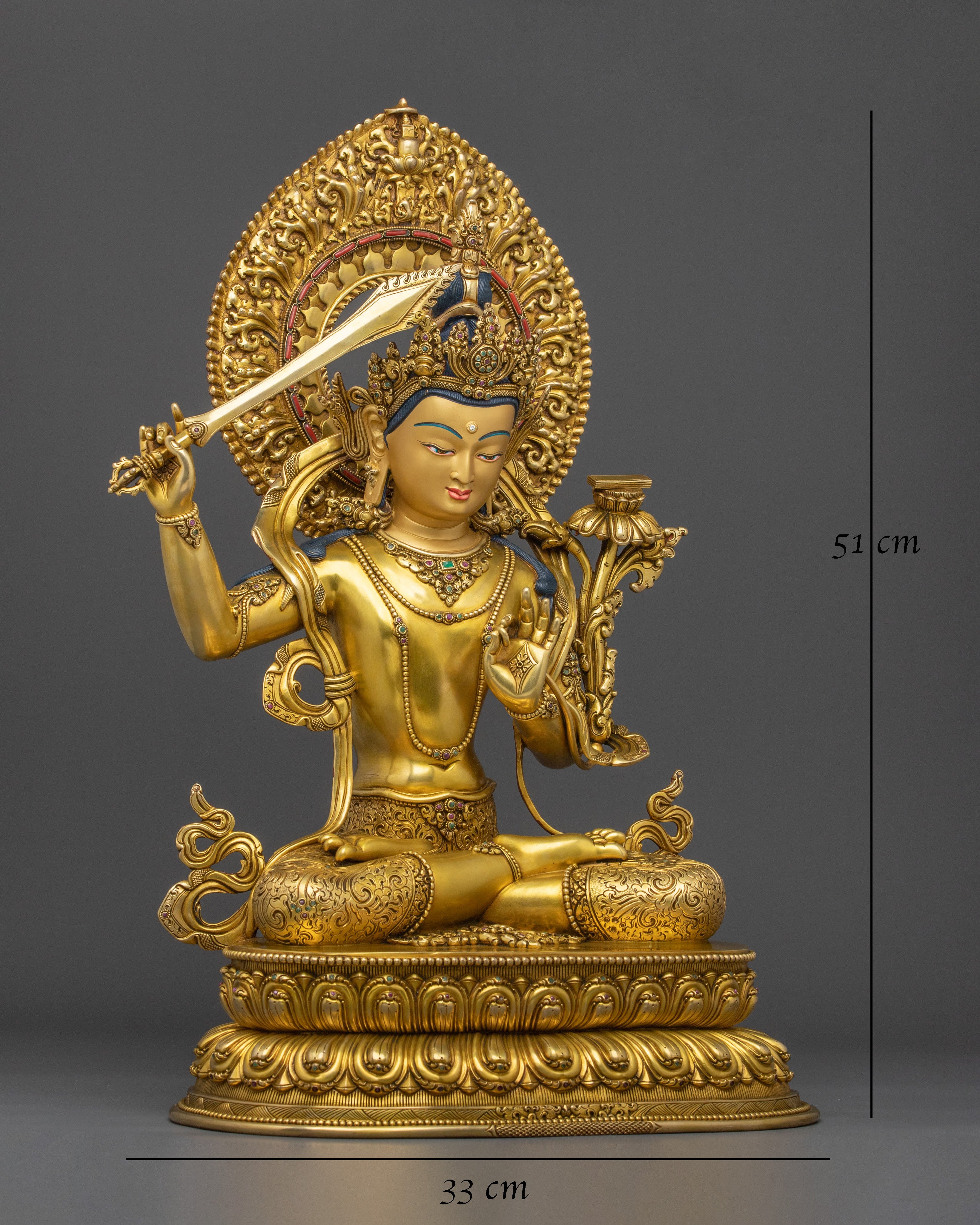Manjughoṣa Spiritual Sculpture | Buddhist Shrine Decor