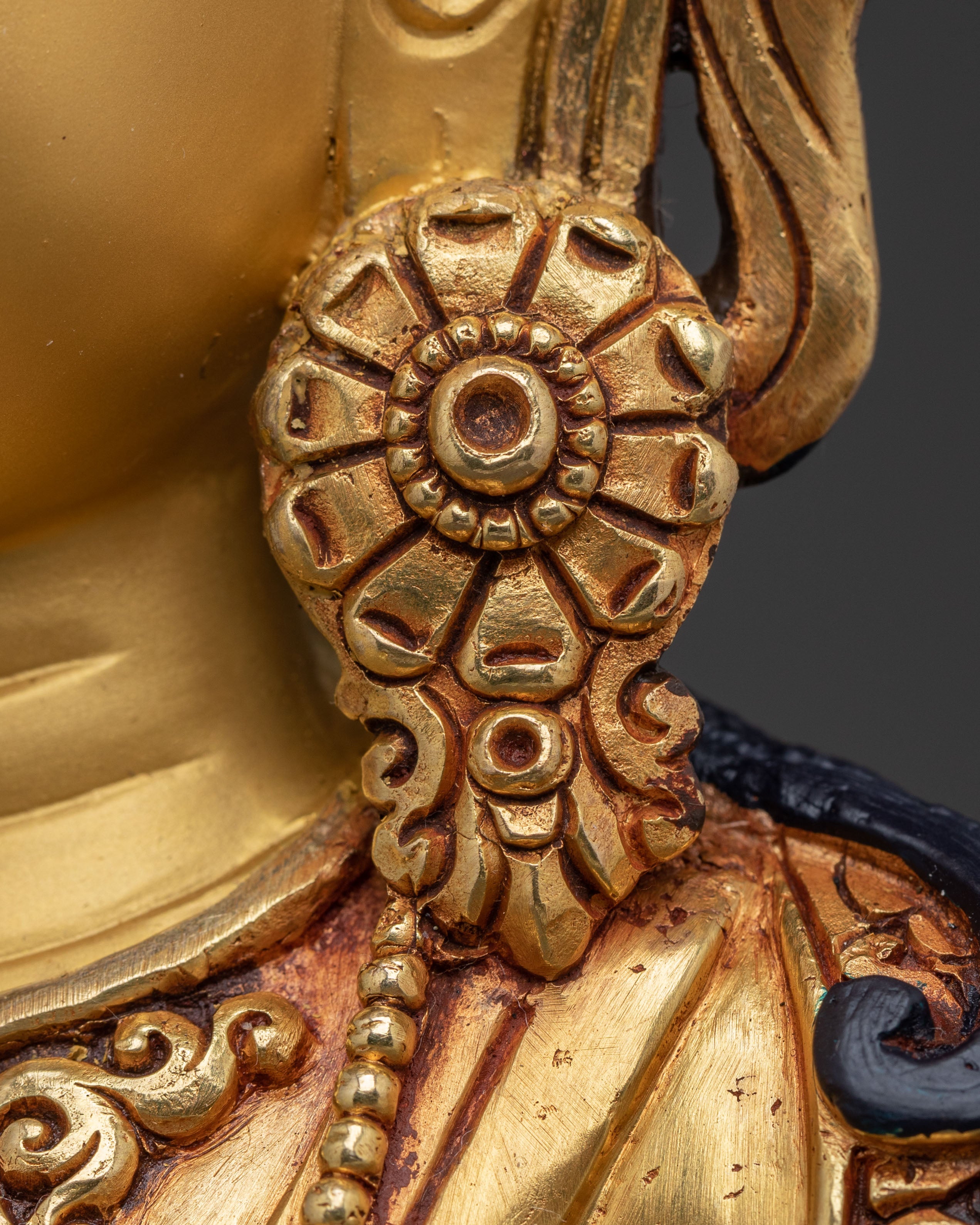 Guardian Amitayus Golden Statue | Blessings Figure