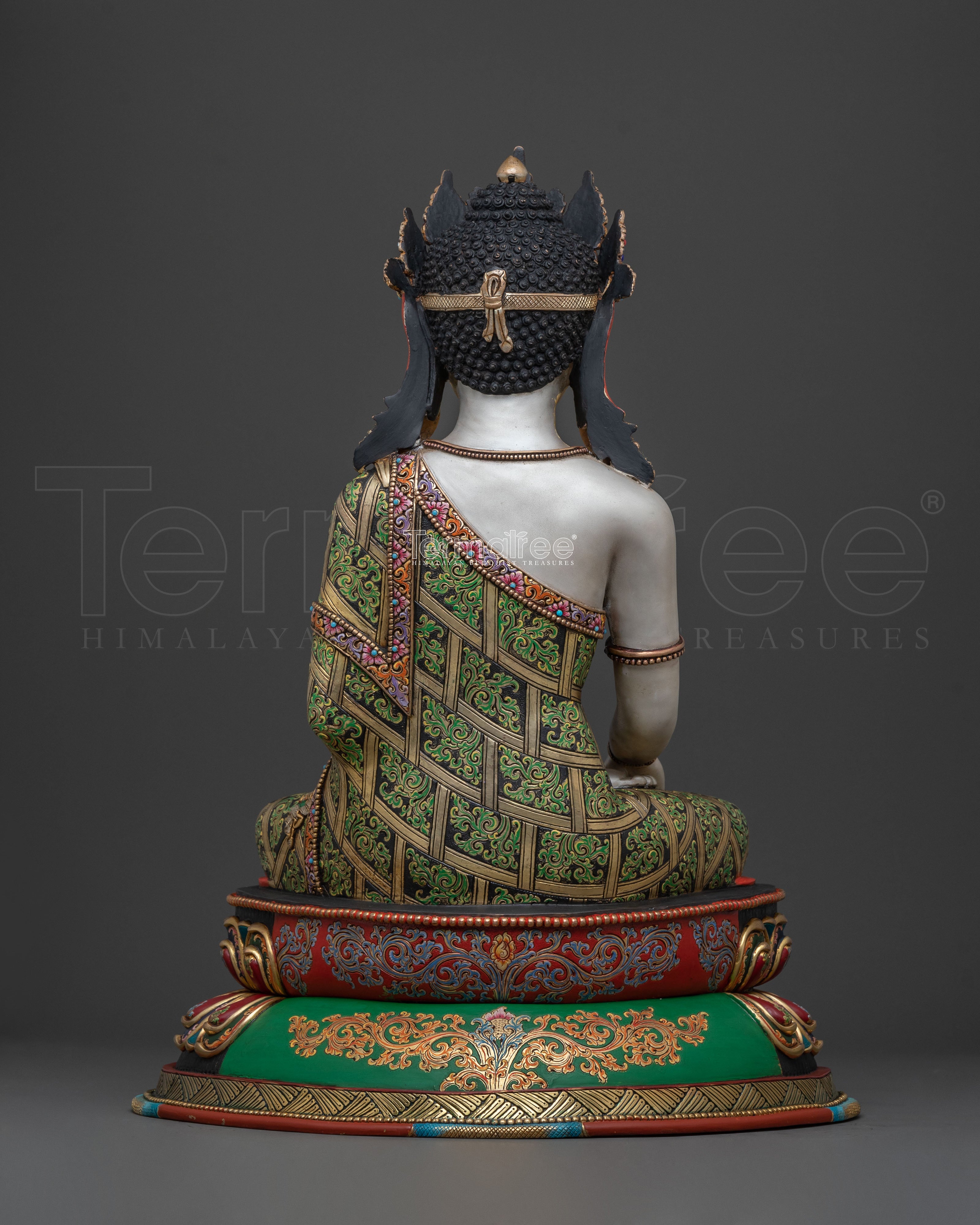Crown Shakyamuni Buddha Royal Statue | Altar Decor