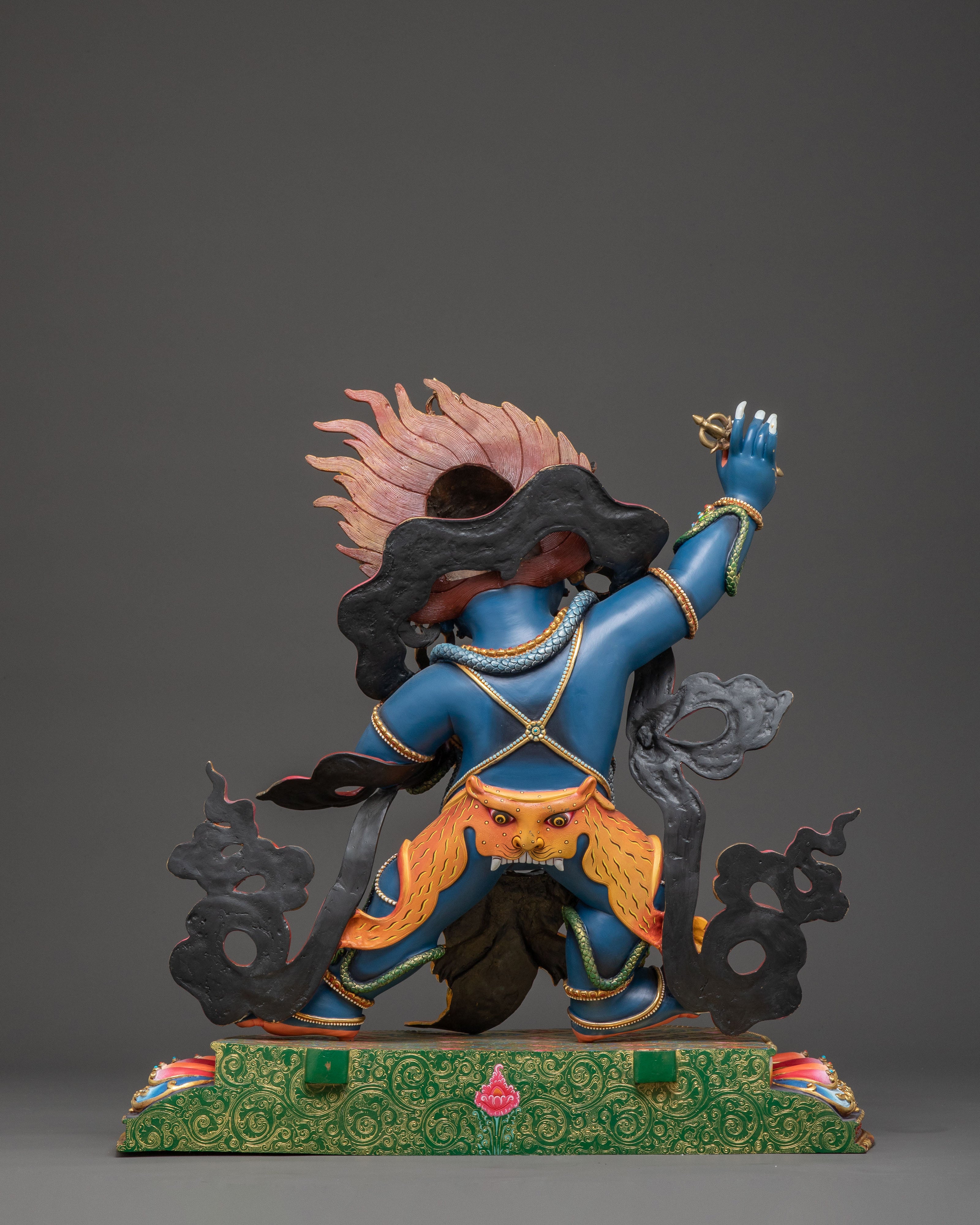 Golden Vajrapani Blessing Statue: Gilded Majesty from Nepal