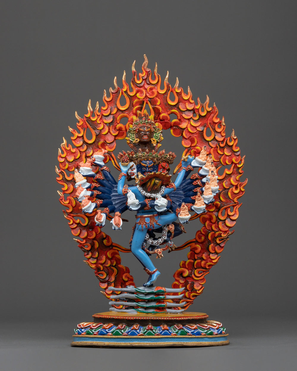 Hevajra Sacred Sculpture: Buddhist Altar Sculpture