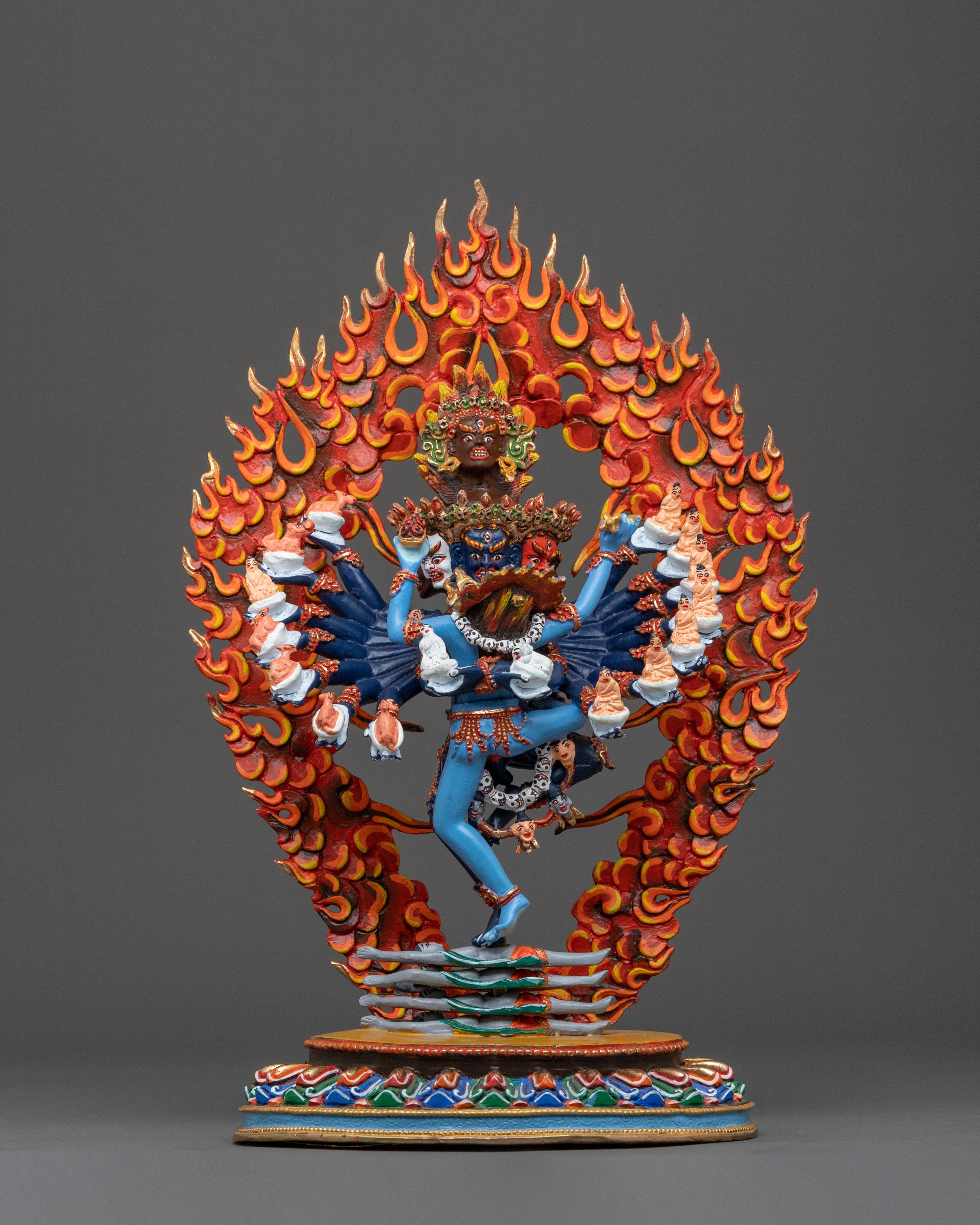 Hevajra Sacred Sculpture: Buddhist Altar Sculpture