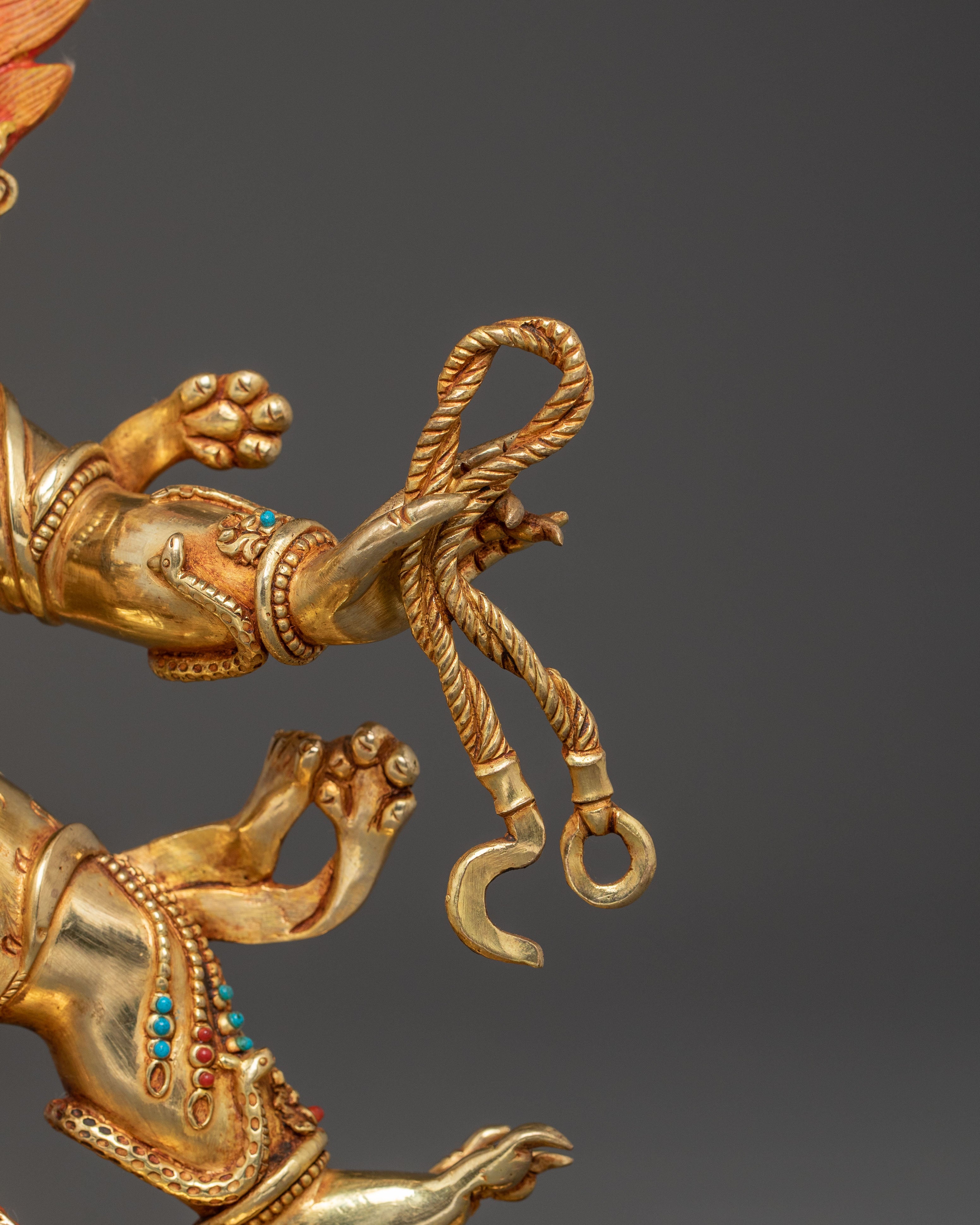 Dandapani 24K Gold Gilded Statue – A Radiant Protecor