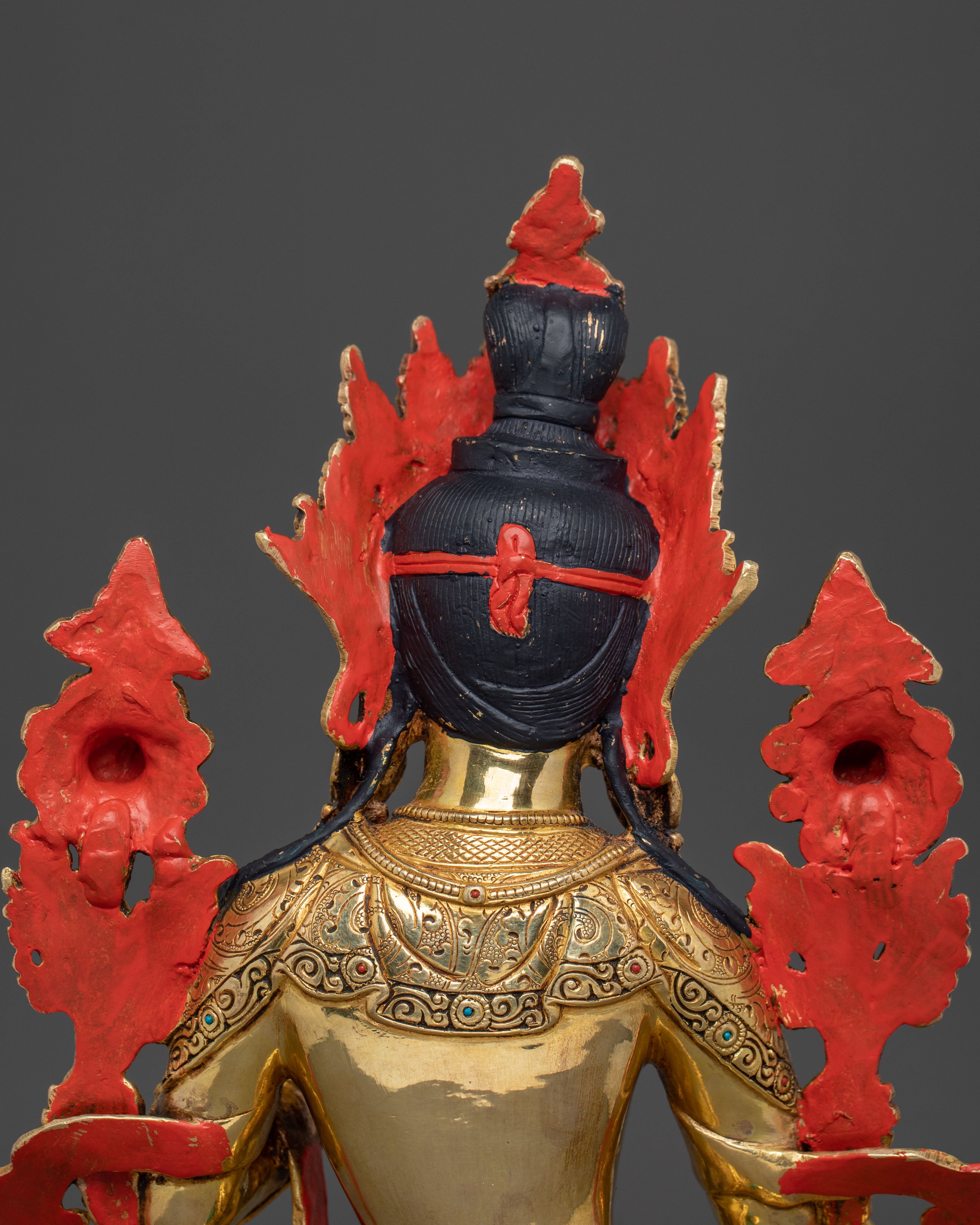 White Tara Tibetan Buddhist Statue | Gold Gilded Copper Sacred Sculpture
