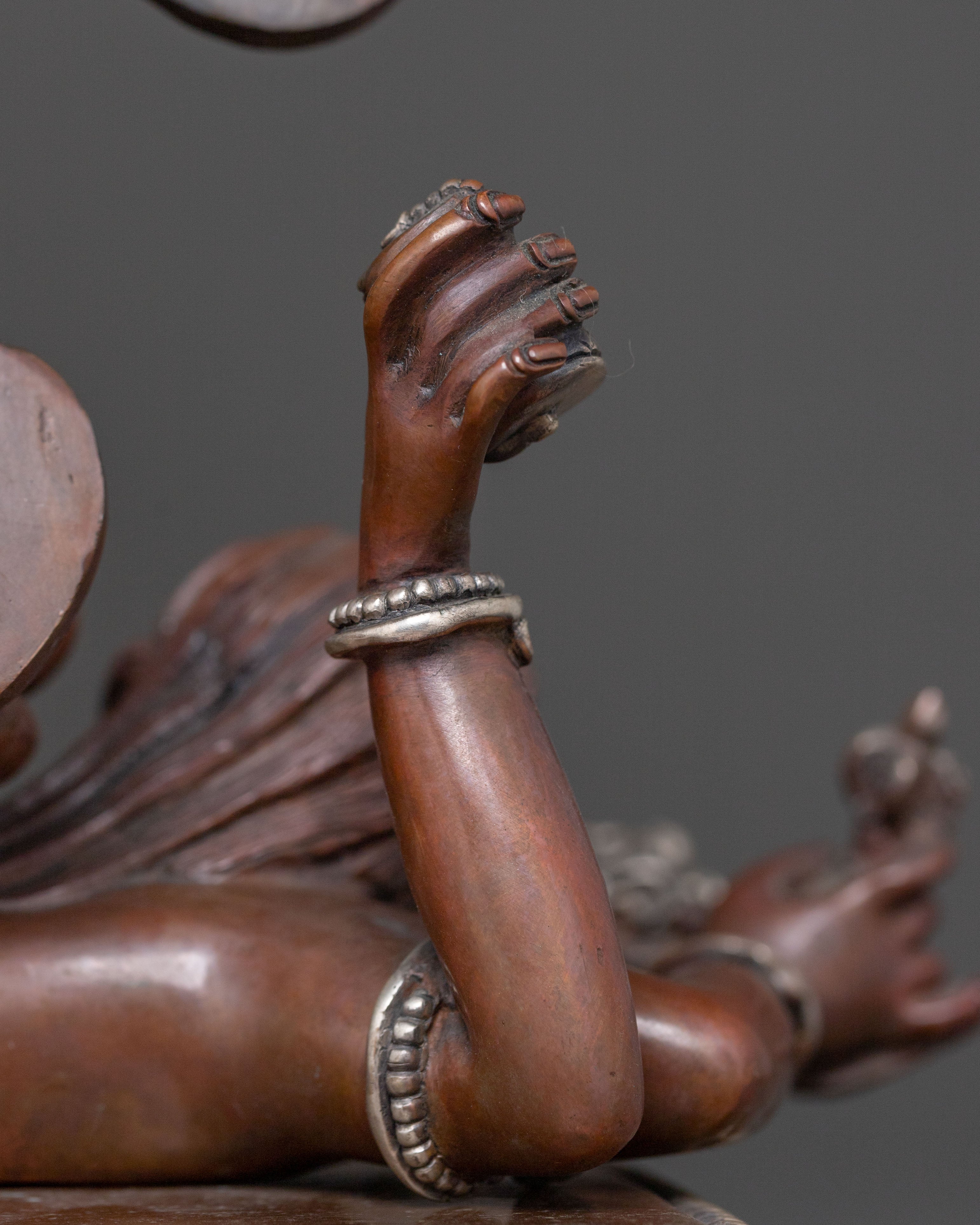 Kalachakra Handcrafted Statue | Silver-Plated Figurine