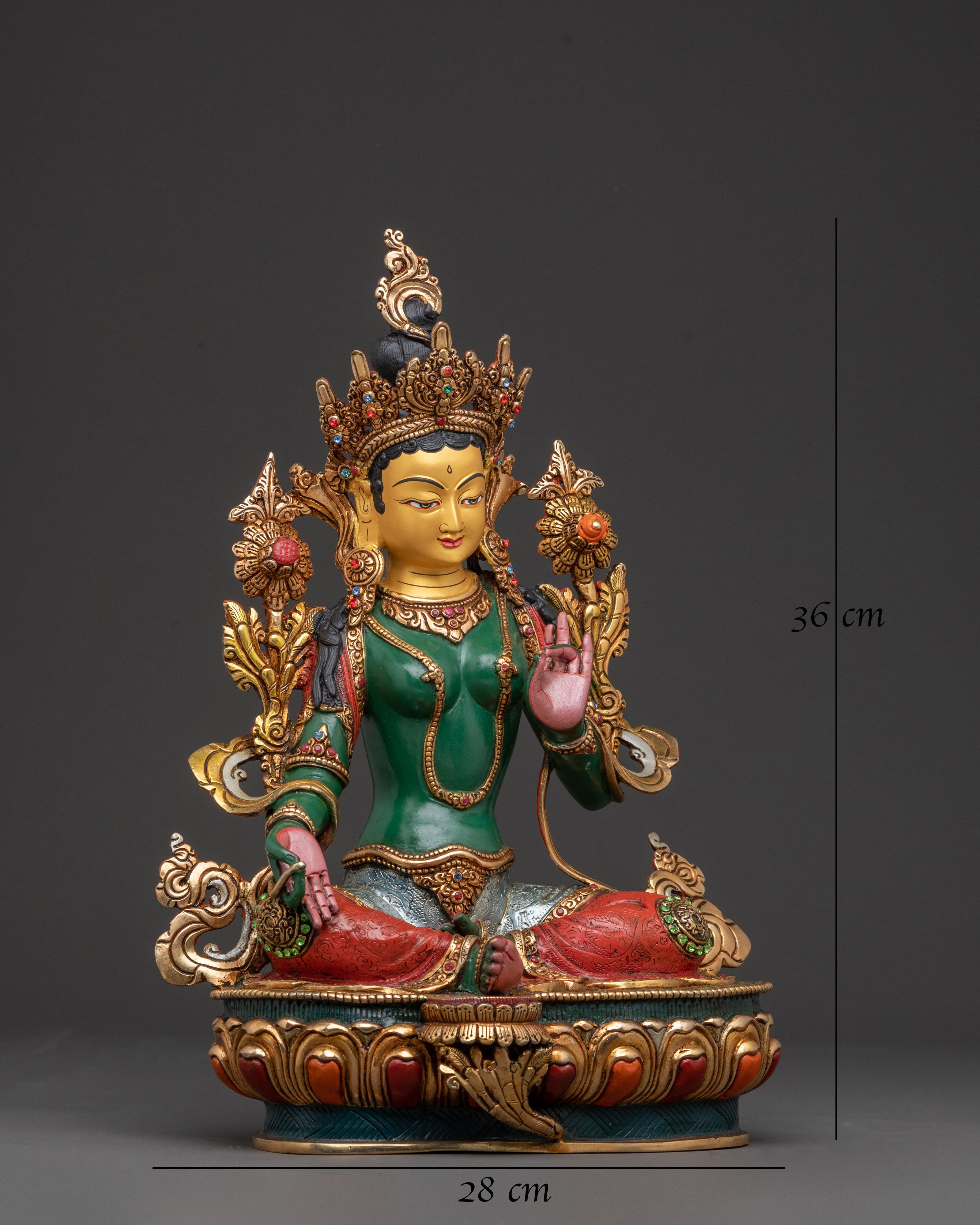 Green Tara Protective Statue | Enlightened Compassion