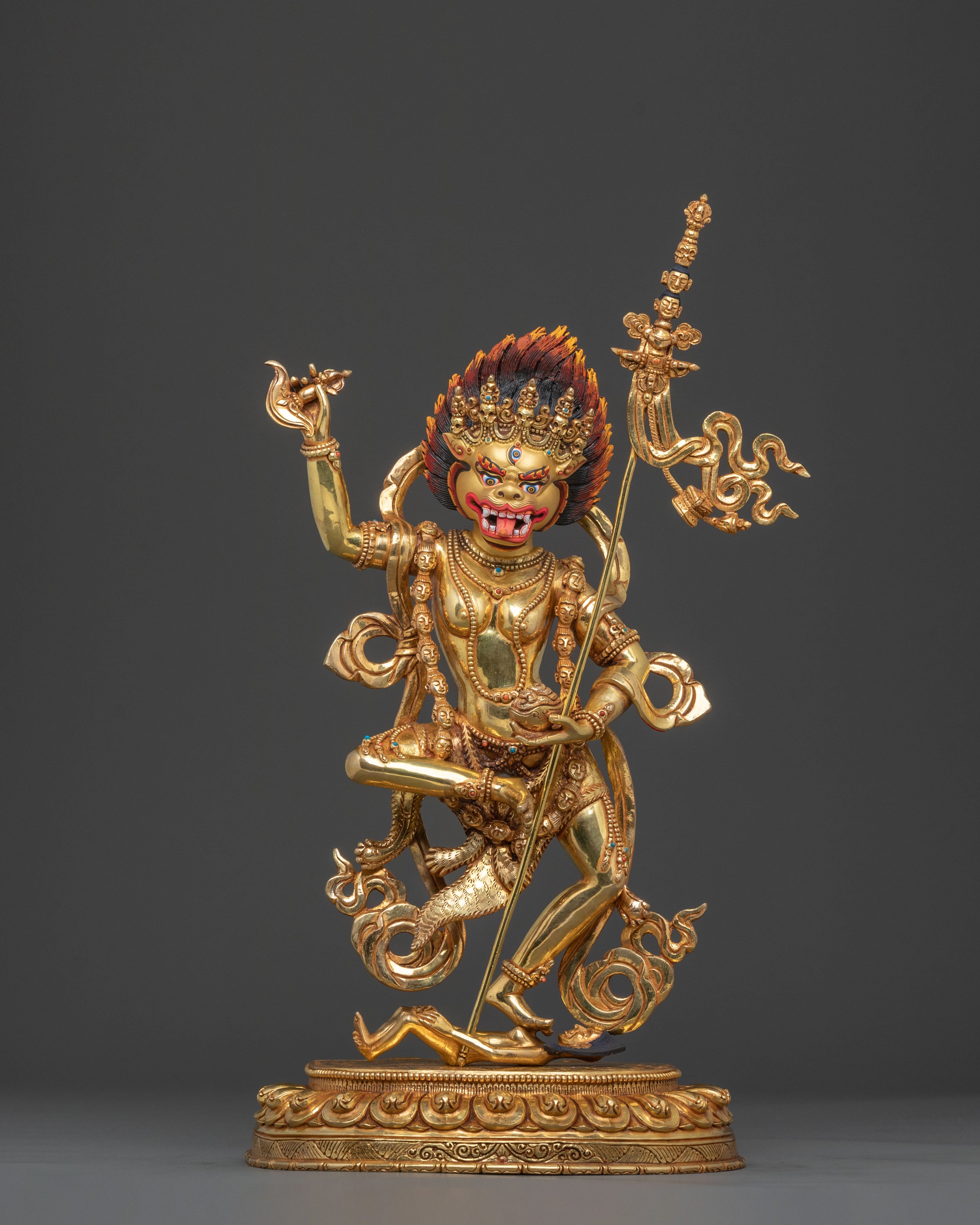 Simhamukha Sacred Sculpture | Lion-Faced Wisdom Dakini