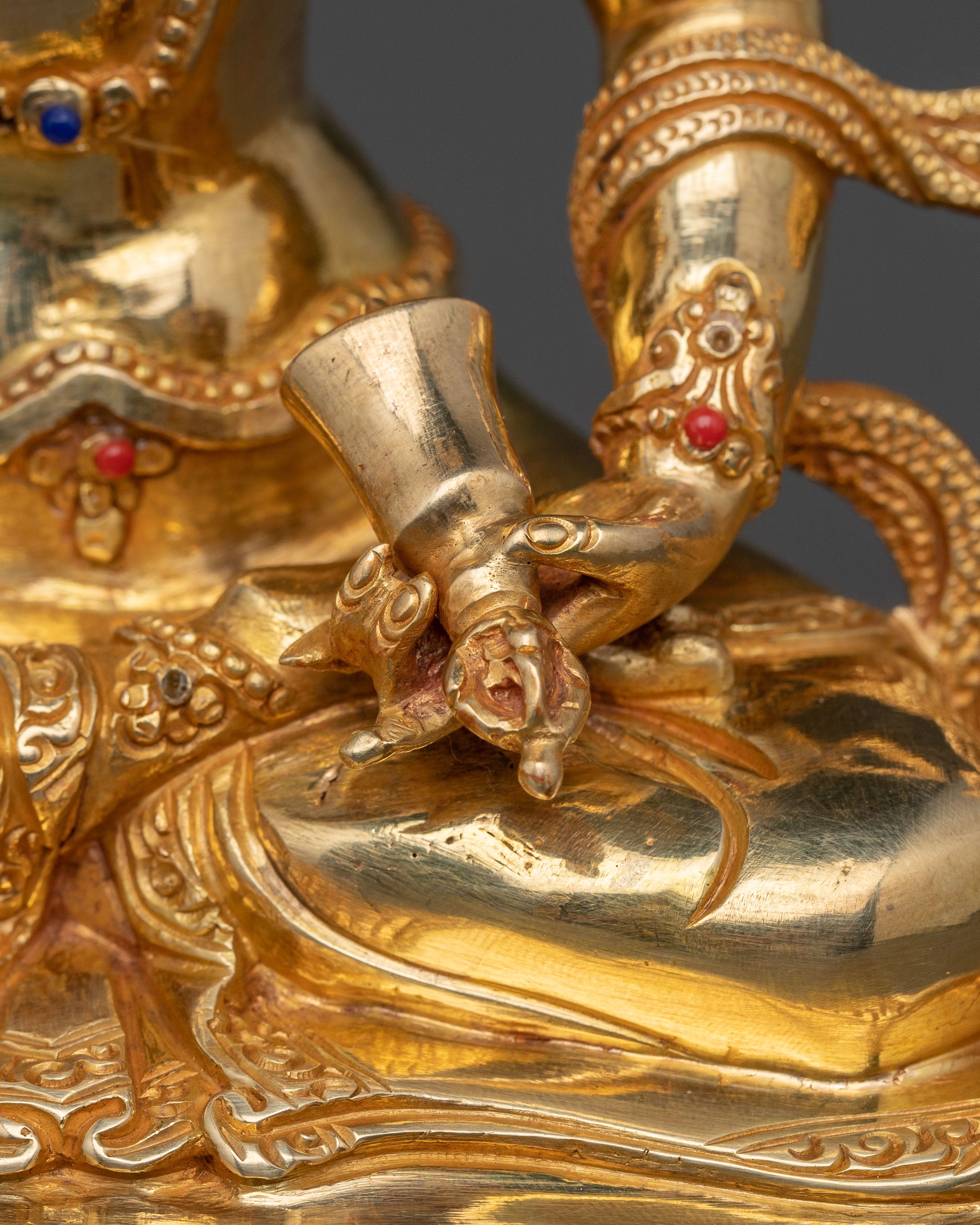 Handcrafted Vajrasattva Spiritual Statue – 24K Gold Gilded Statue