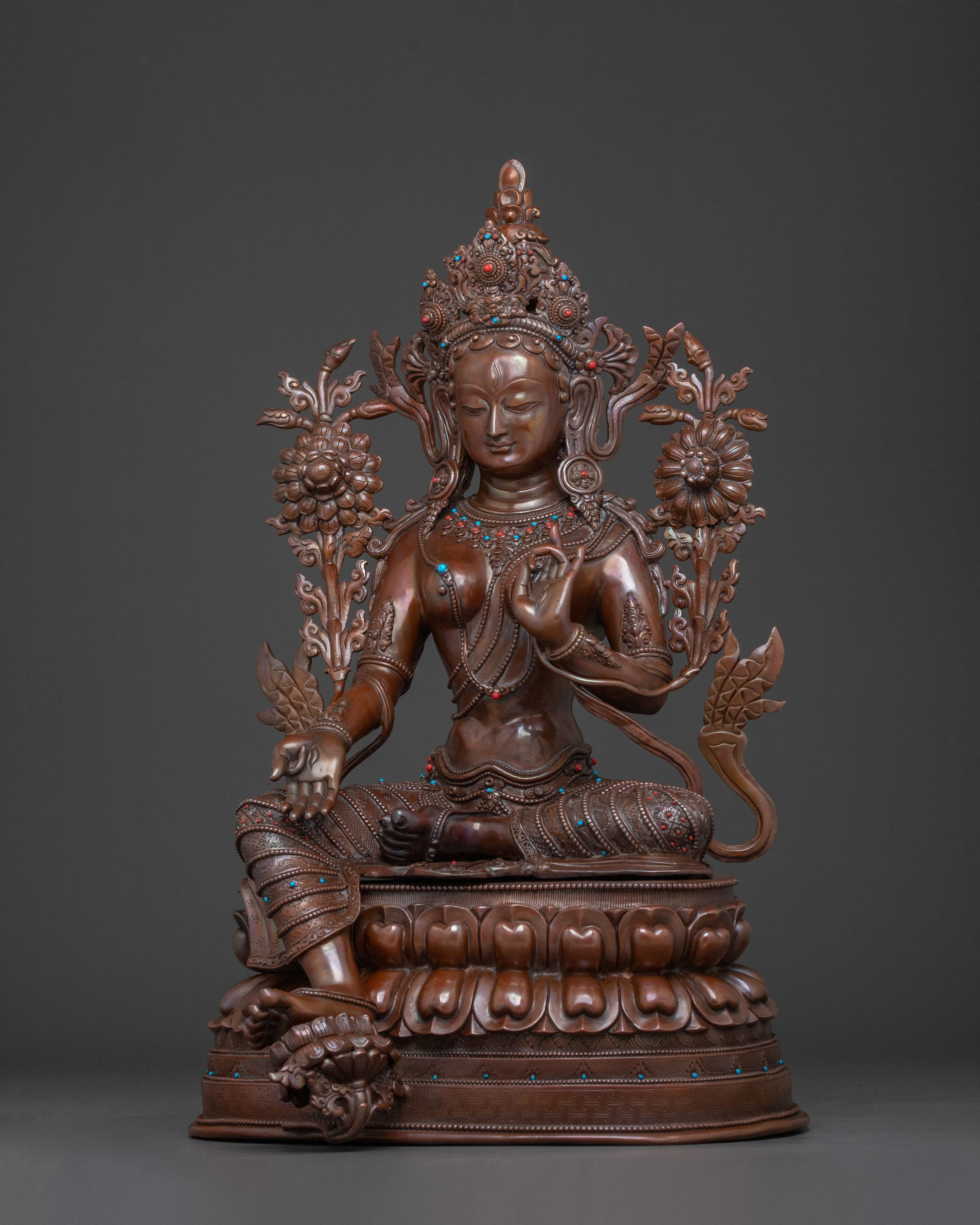 Green Tara Spiritual Statue | Buddhist Altar Decor