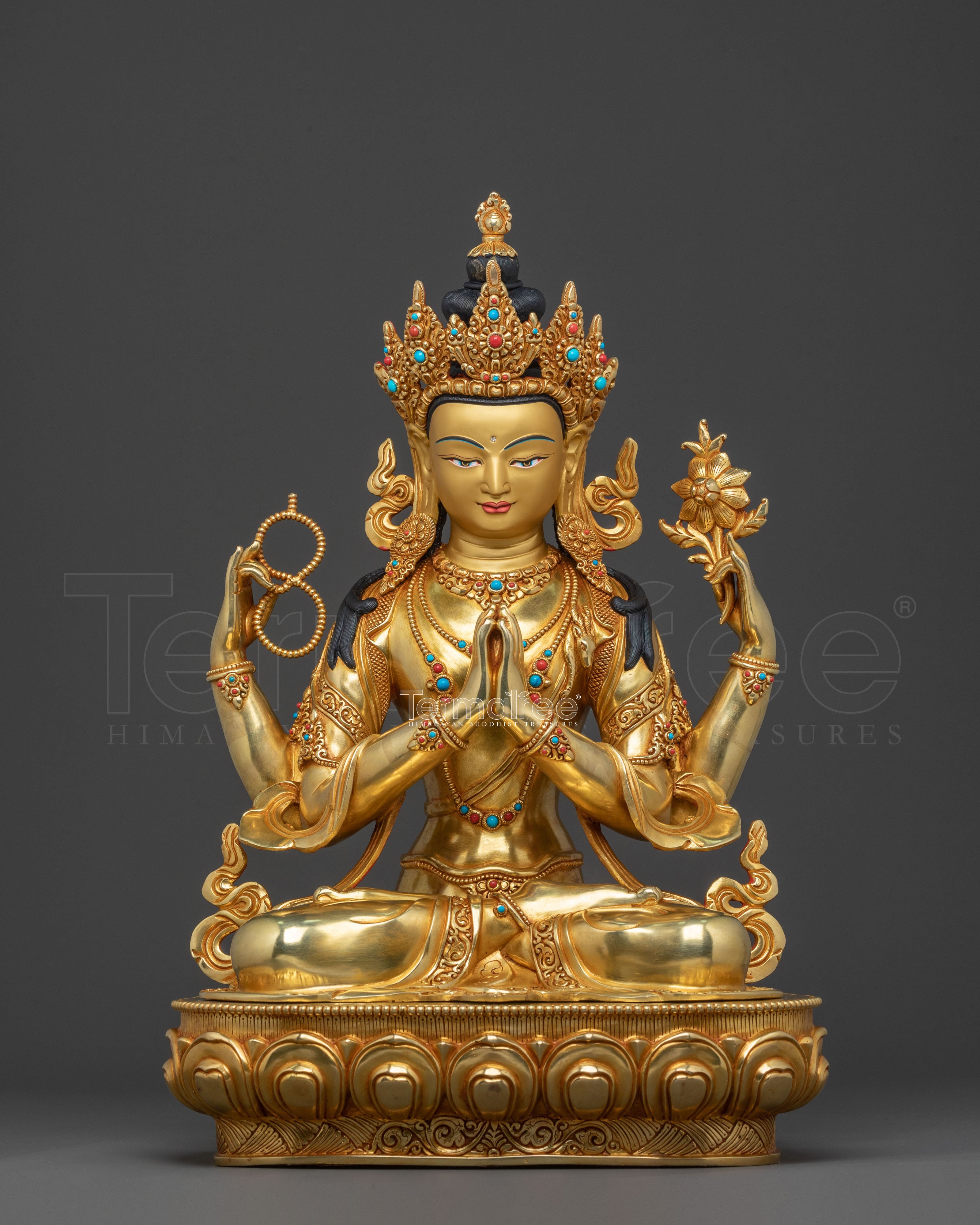 Chenrezig Meditation Statue | Altar Home Decor
