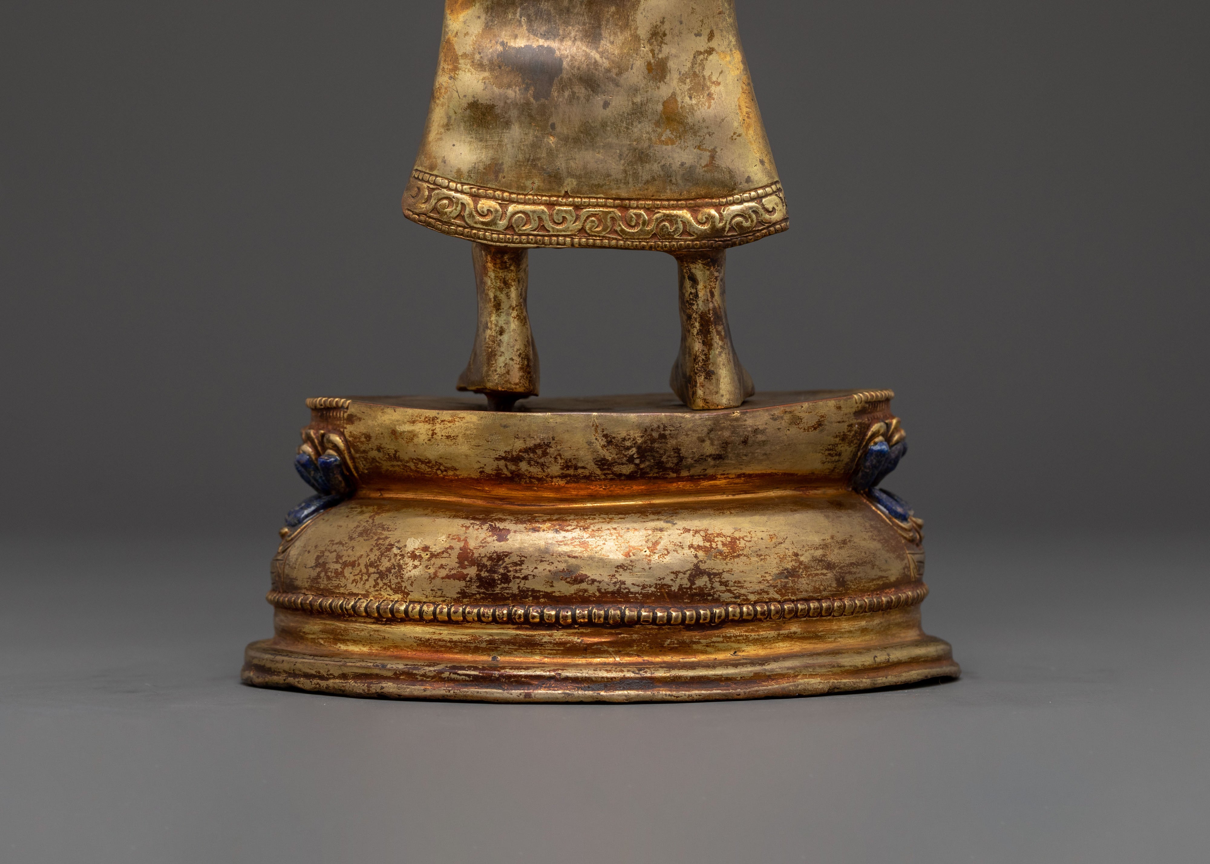 Padmapani Copper Sculpture with Antique Finish