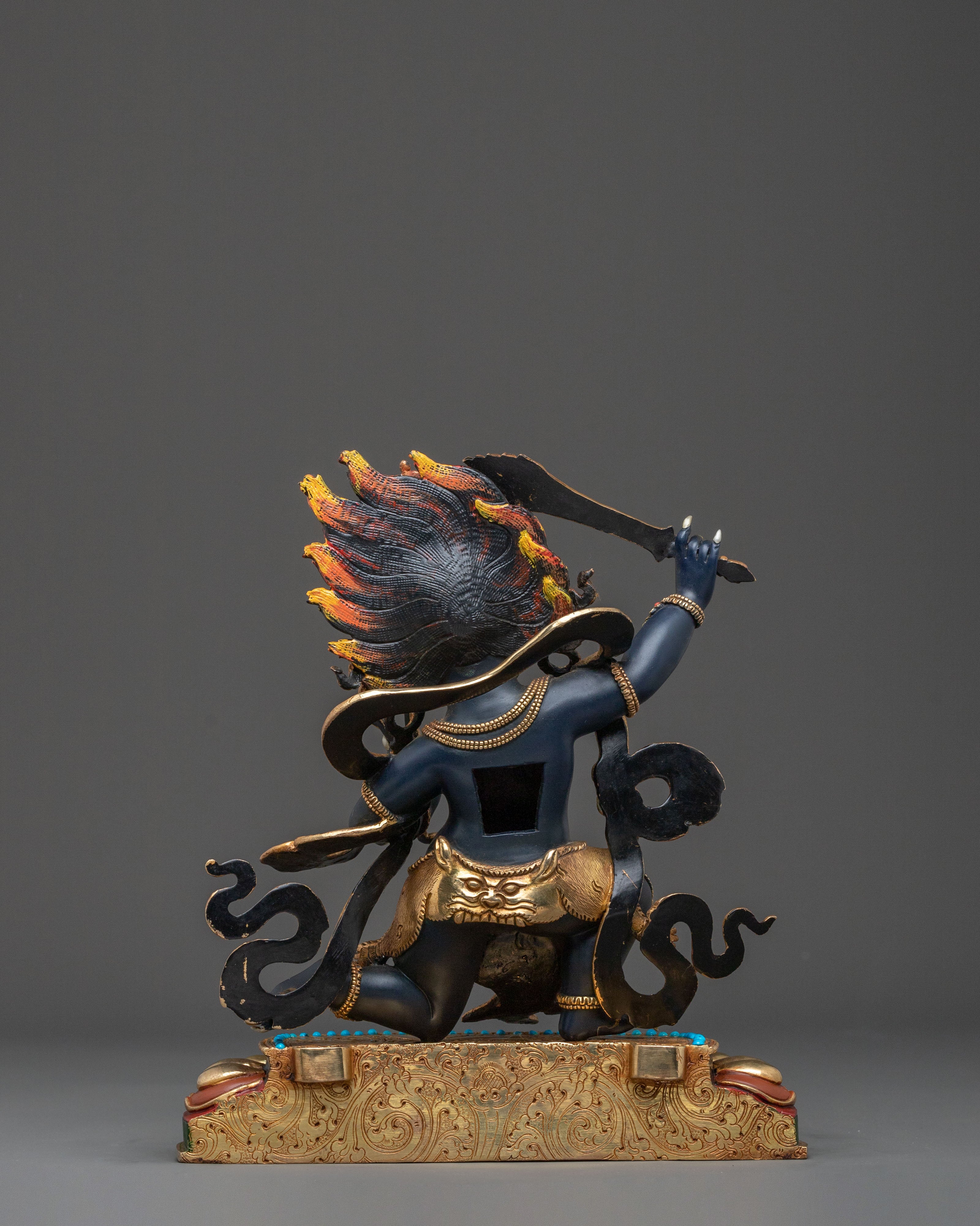 Achala Statue with Gold and Acrylic Paintings | Fierce Guardian