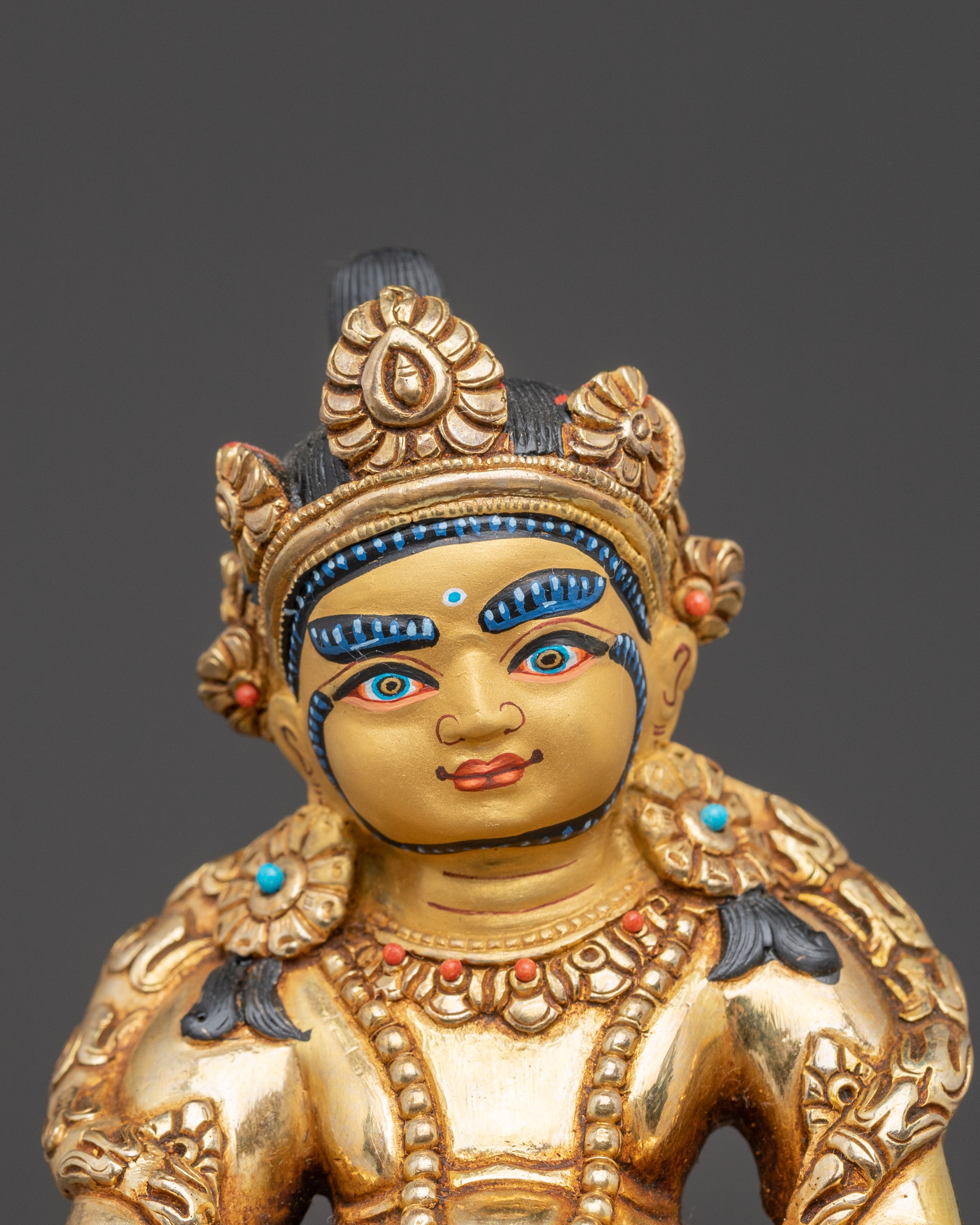 Golden Dzambhala Statue for Spiritual Blessings | God of Wealth