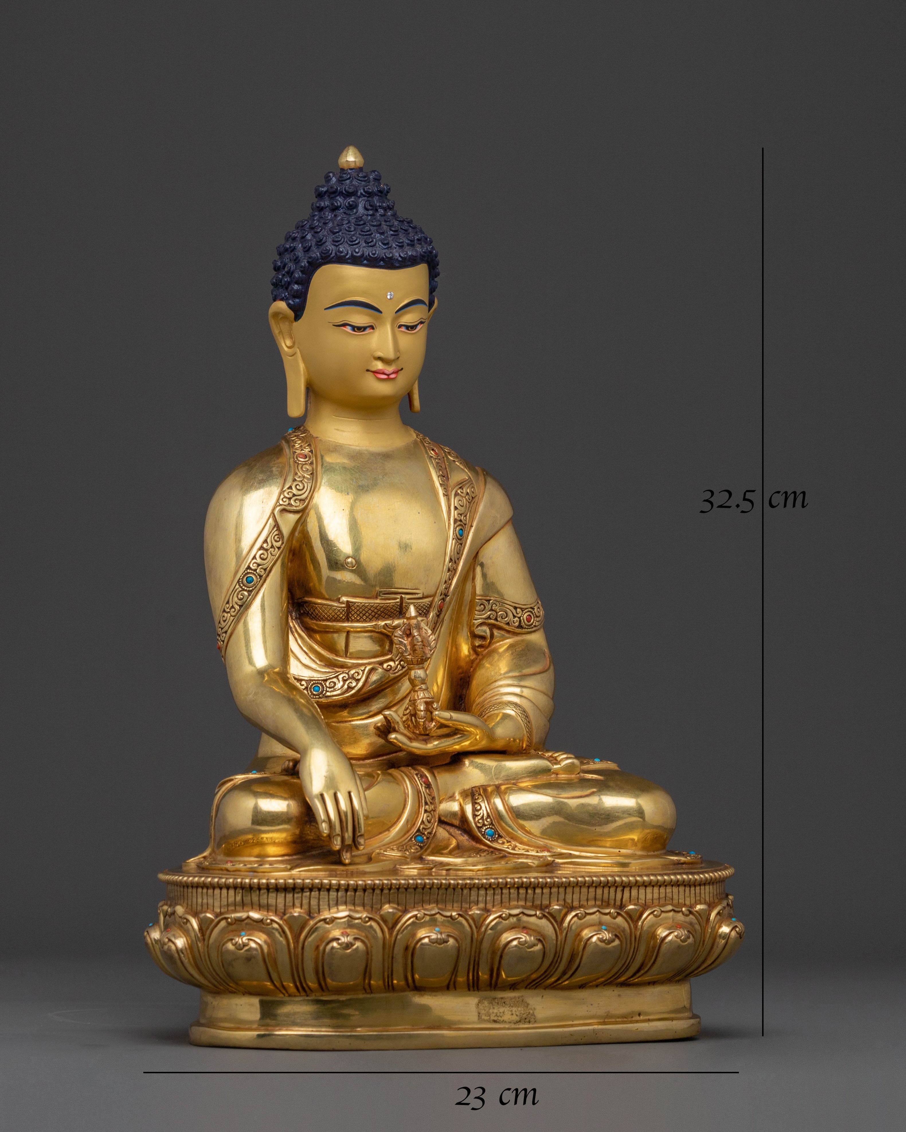 Mitrugpa Sacred Buddha Statue with Antique Finish