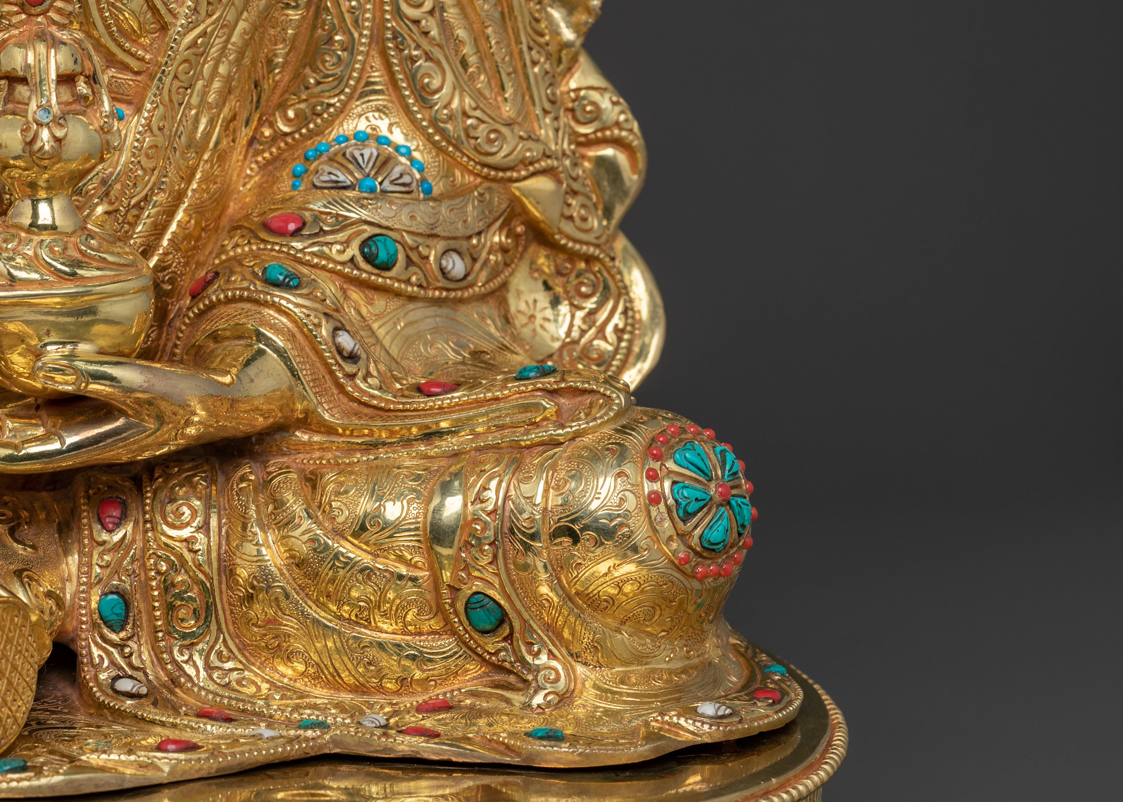 Padmasambhava Sacred Dharma Statue | Handcrafted Tibetan Buddhist Art