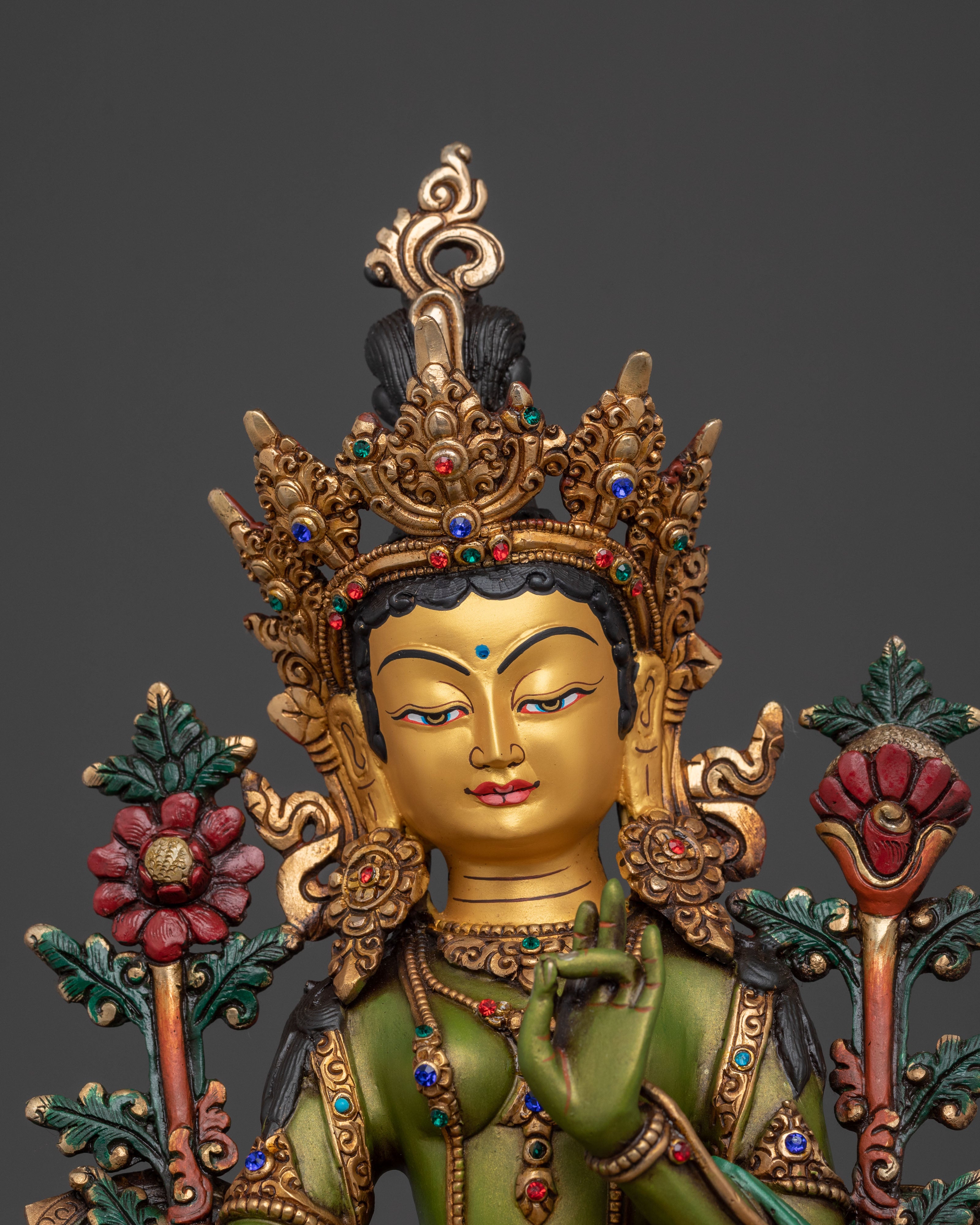 Green Tara Sculpture | Tibetan Protector