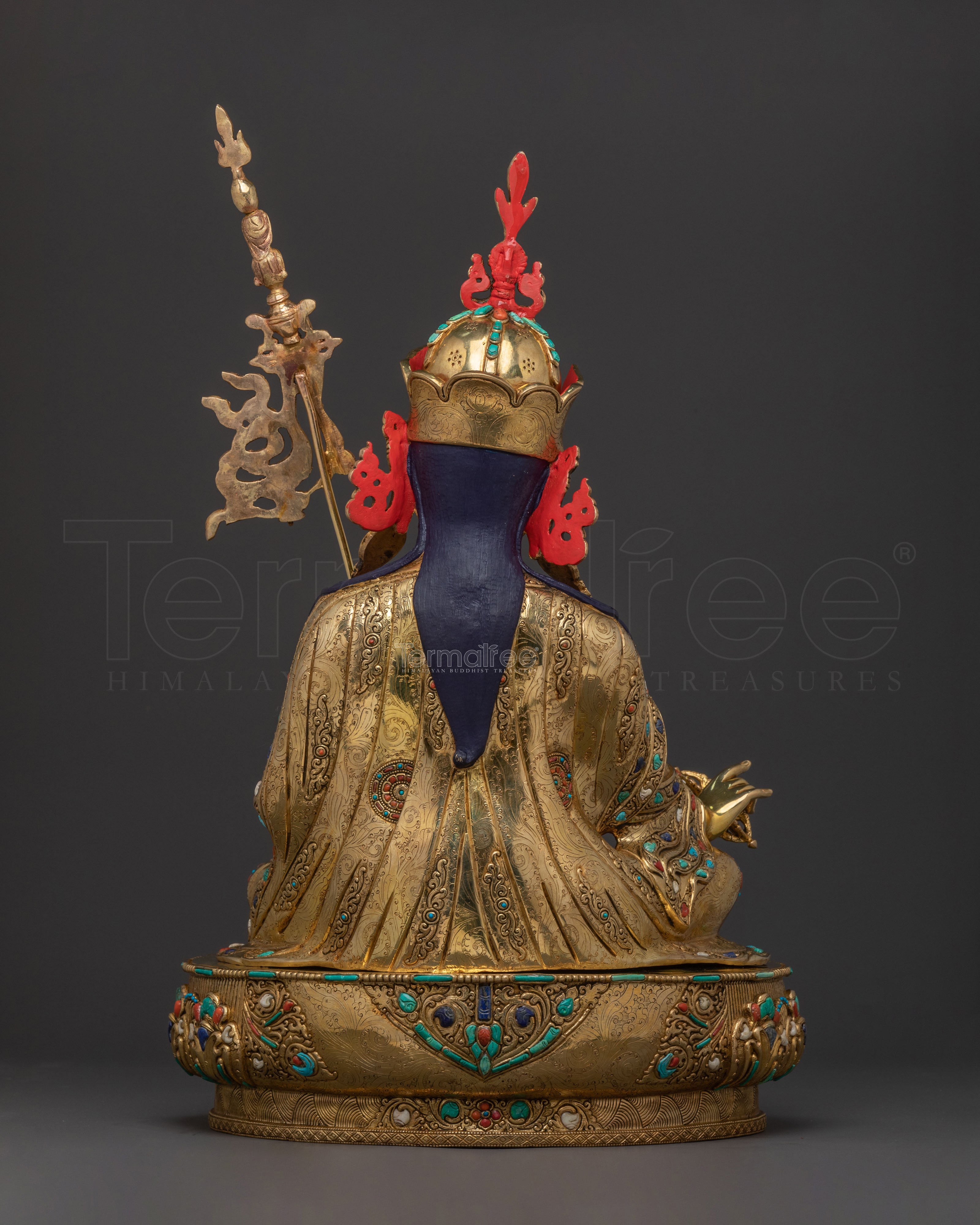 Sacred Enlightened Padmasambhava Guru Statue for Spiritual Altars