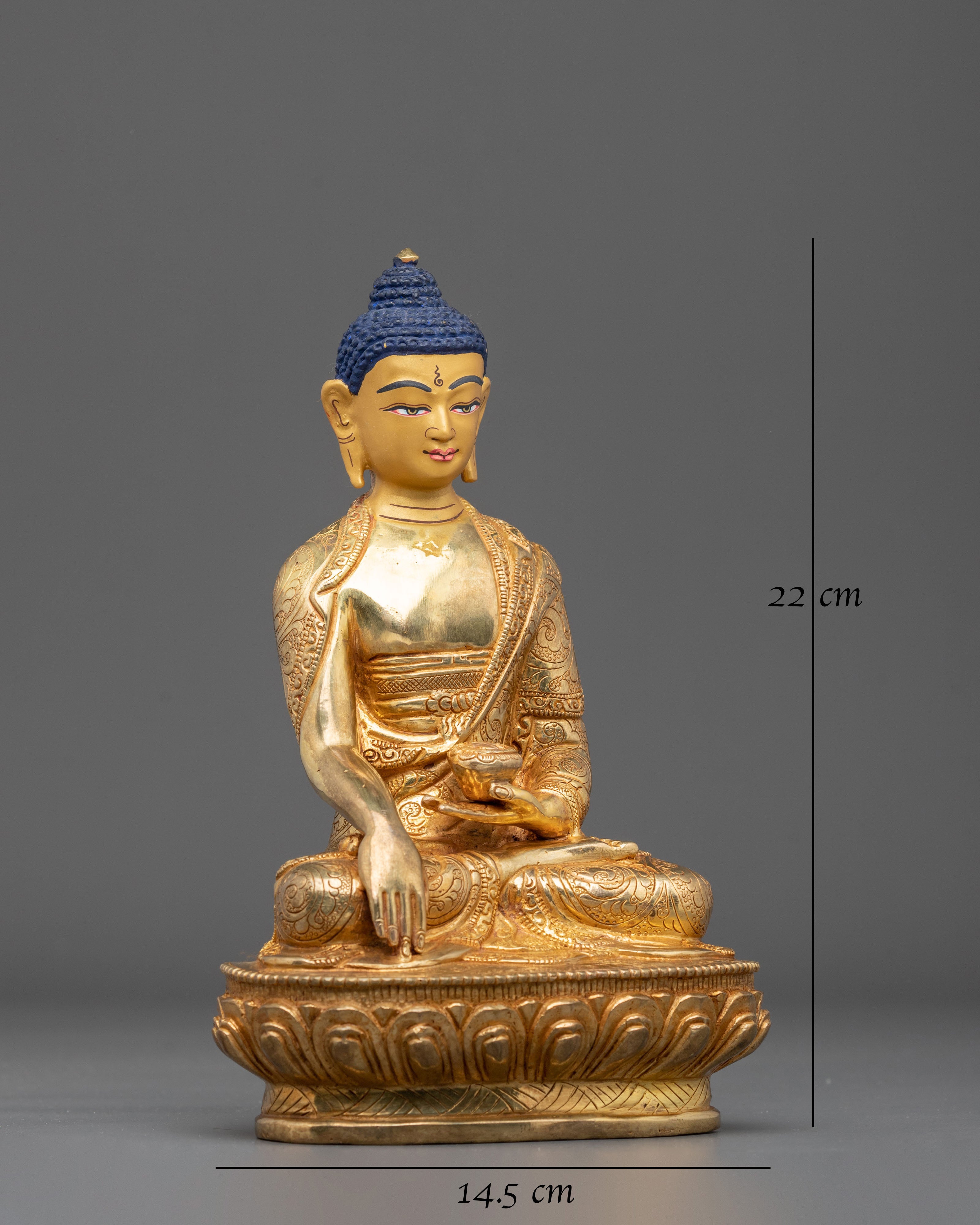 Shakyamuni Buddha Statue | 24k Gold Coated Figurine