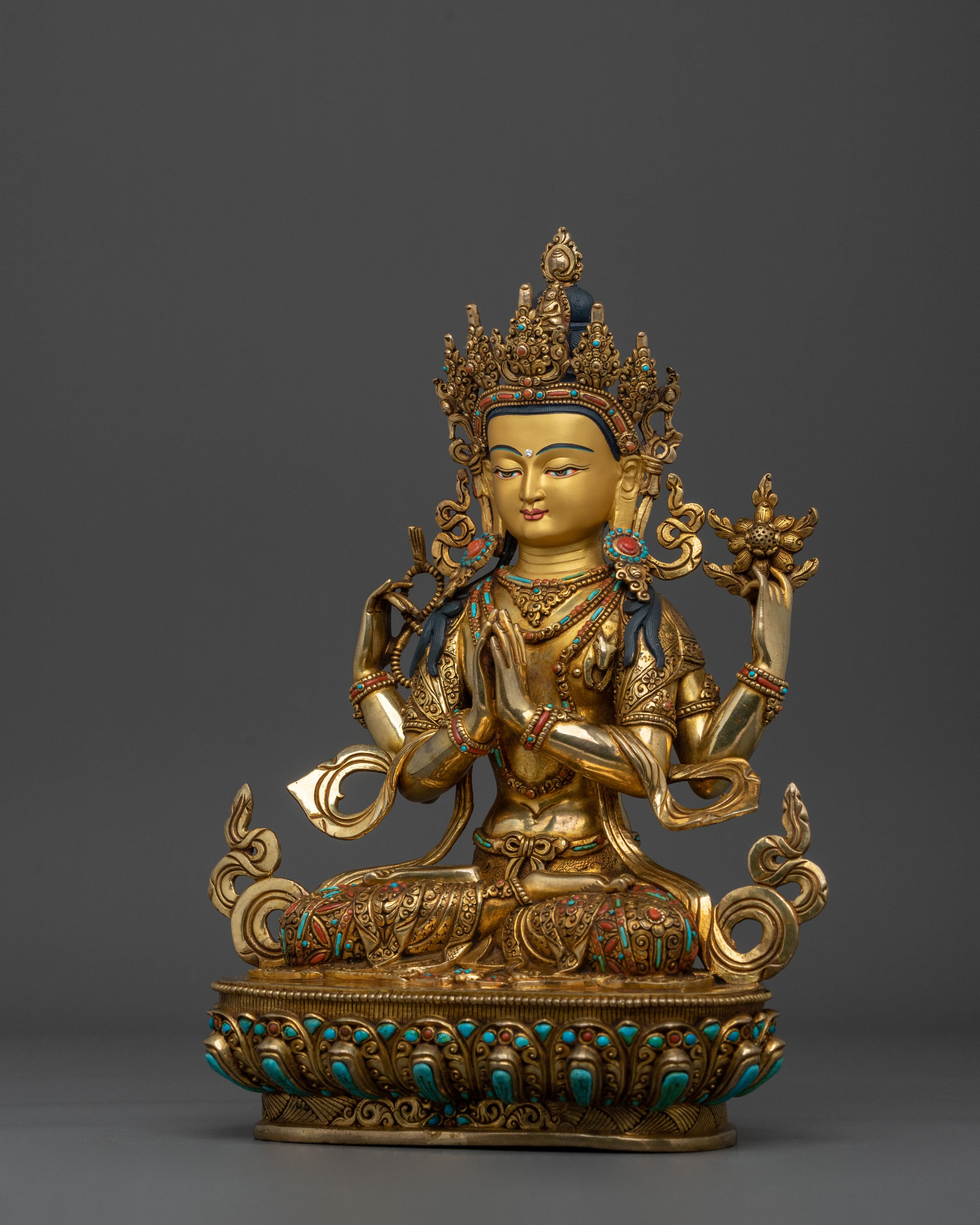 Tibetan Chenrezig Sacred Statue | Divine Figurine
