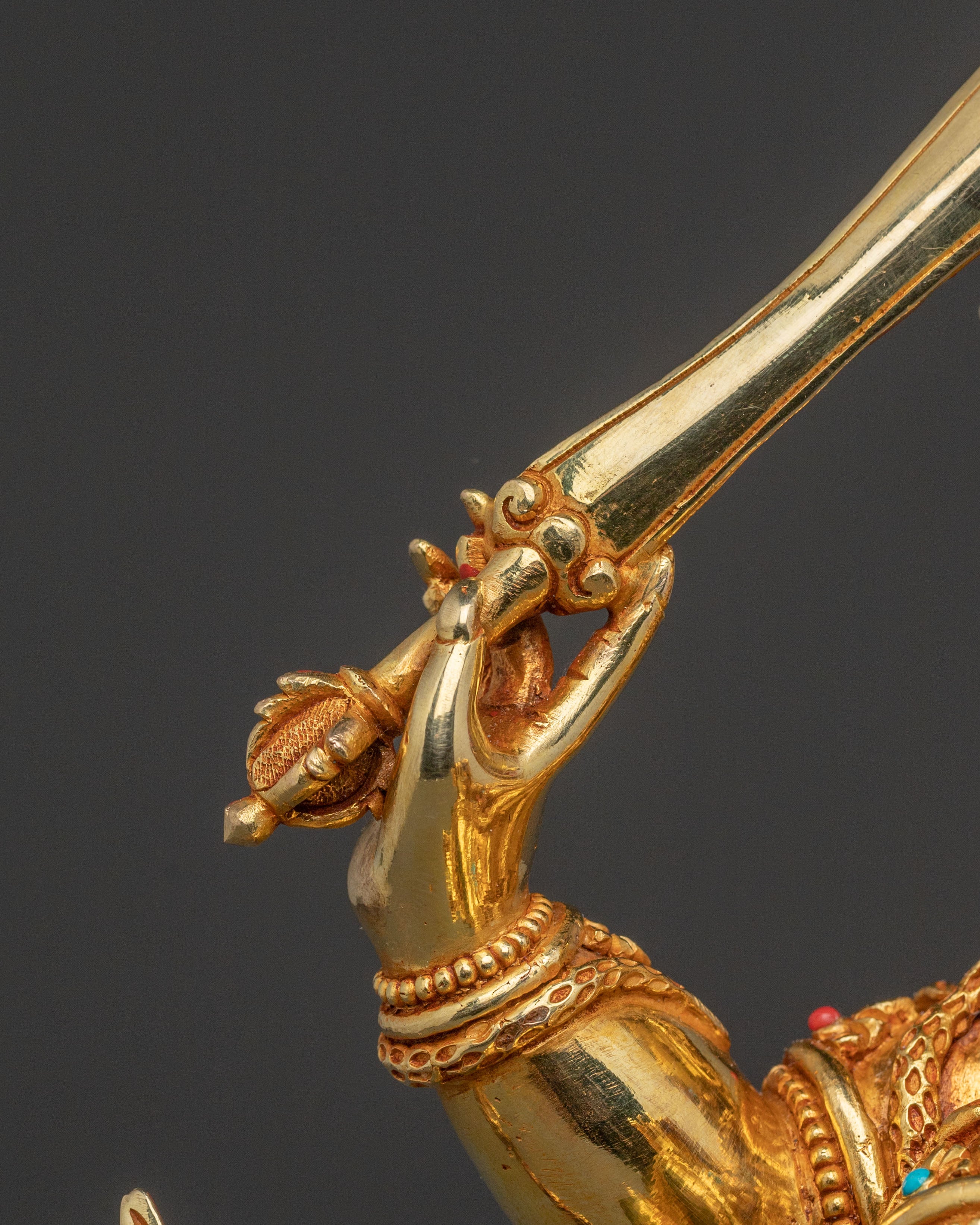 Four Armed Mahakala Statue: Fierce Protector