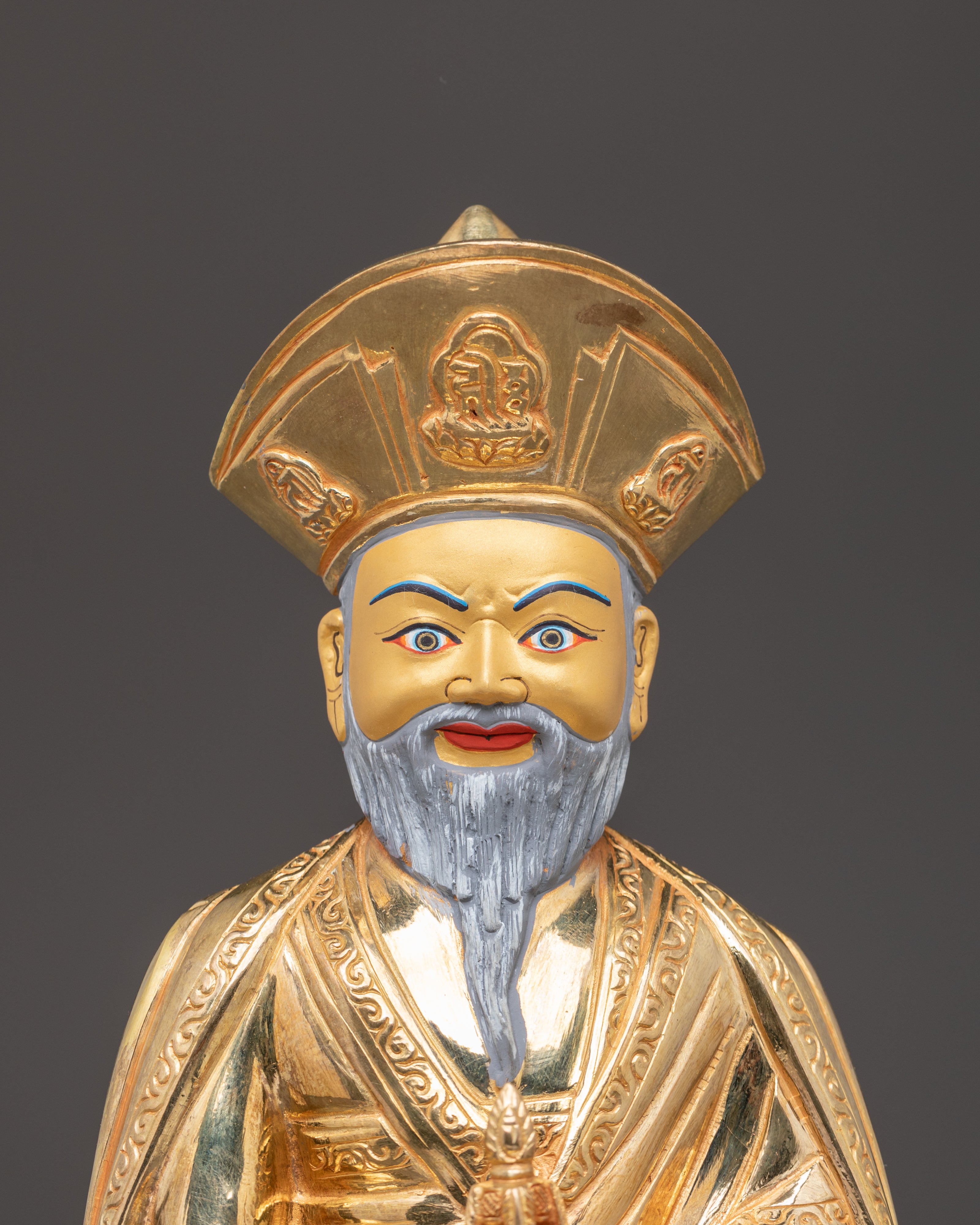 Golden Statue of Master Shapdum | Tibetan Buddhist Art