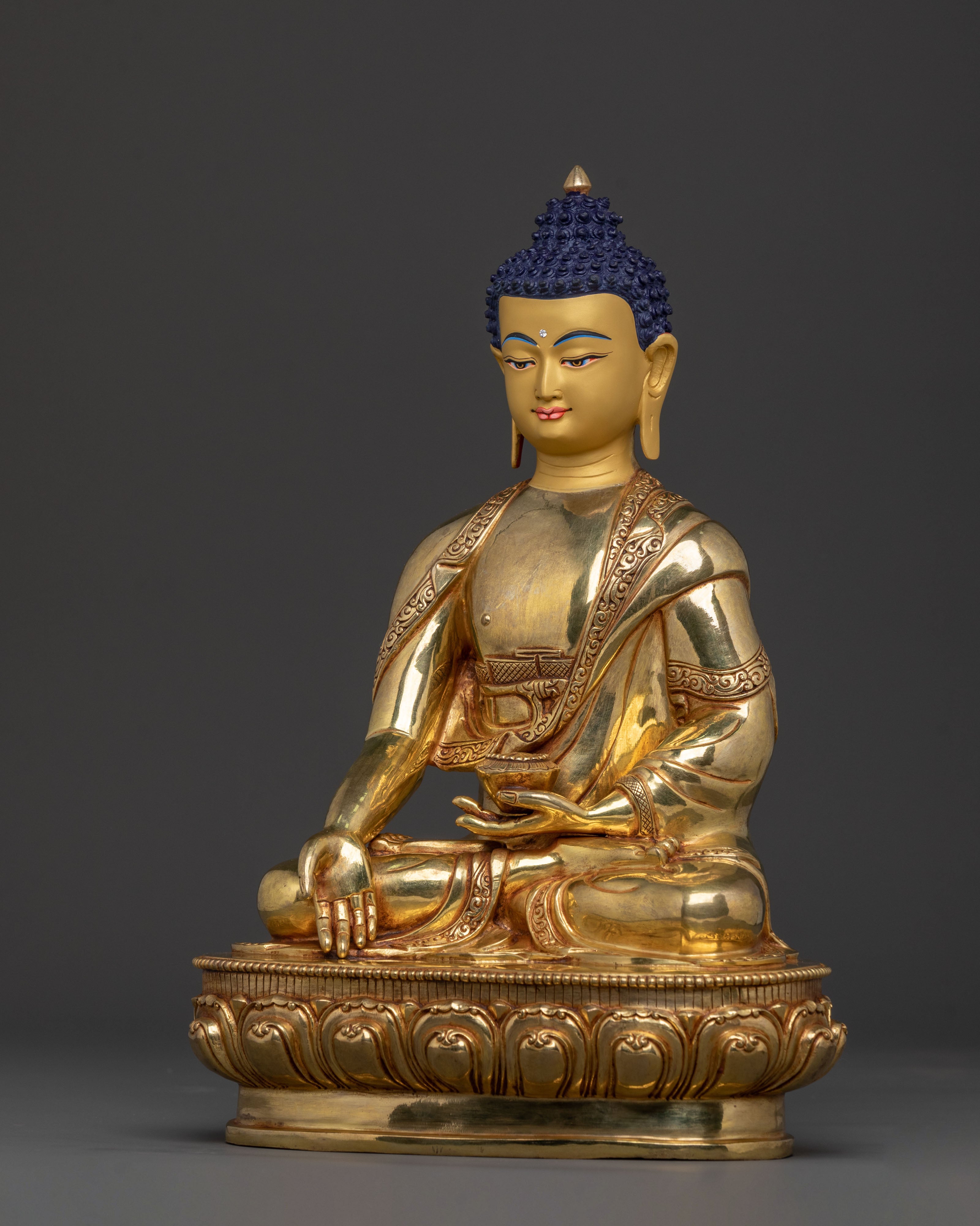 Ratnasambhava: 24K Gold Gilded Spiritual Statue