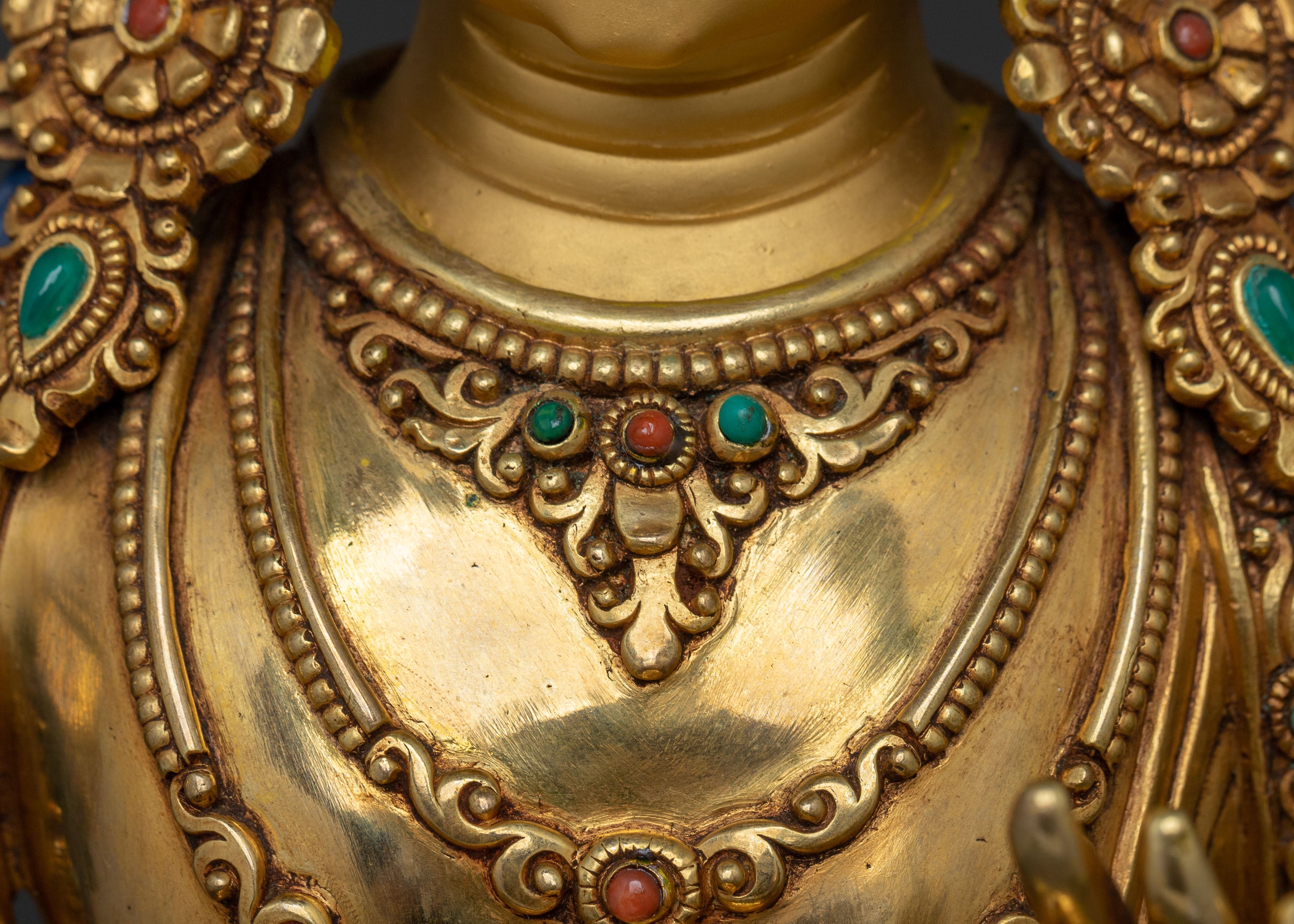 Manjushri Sacred Wisdom Statue | 24k Gold Glided