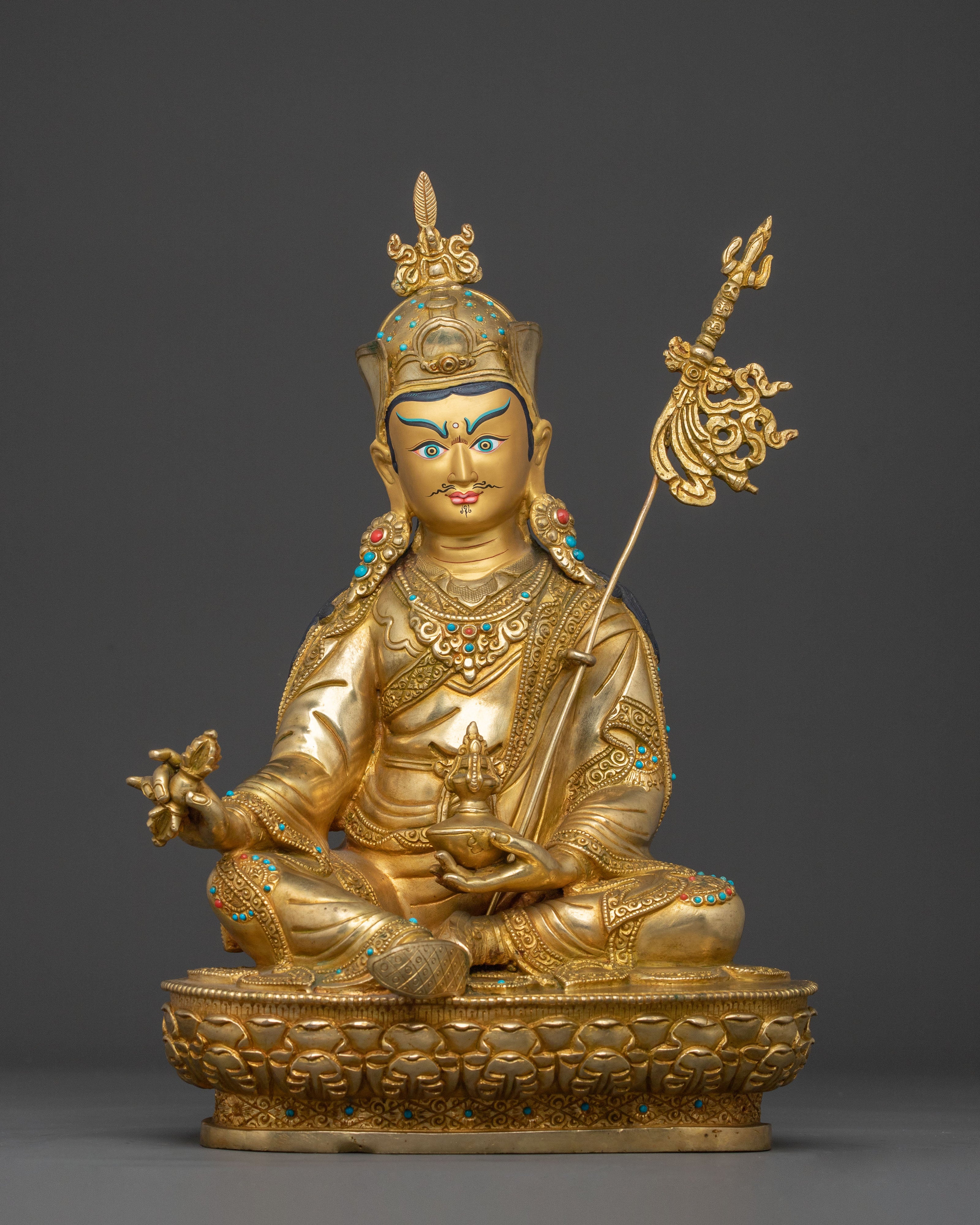 Spiritual Guru Rinpoche Sculpture for Meditation and Altar Spaces