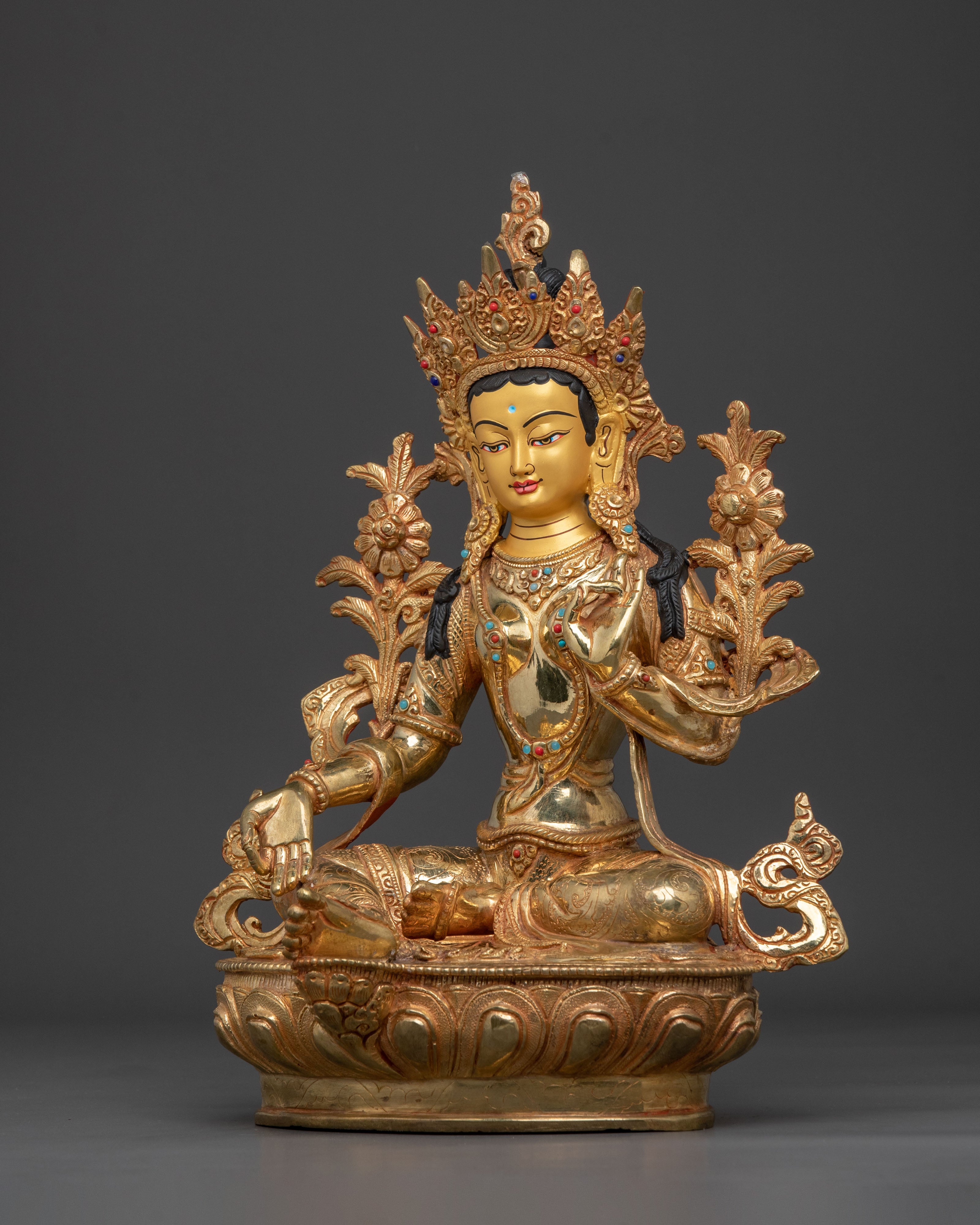 Compassion Green Tara Statue | Home Decor