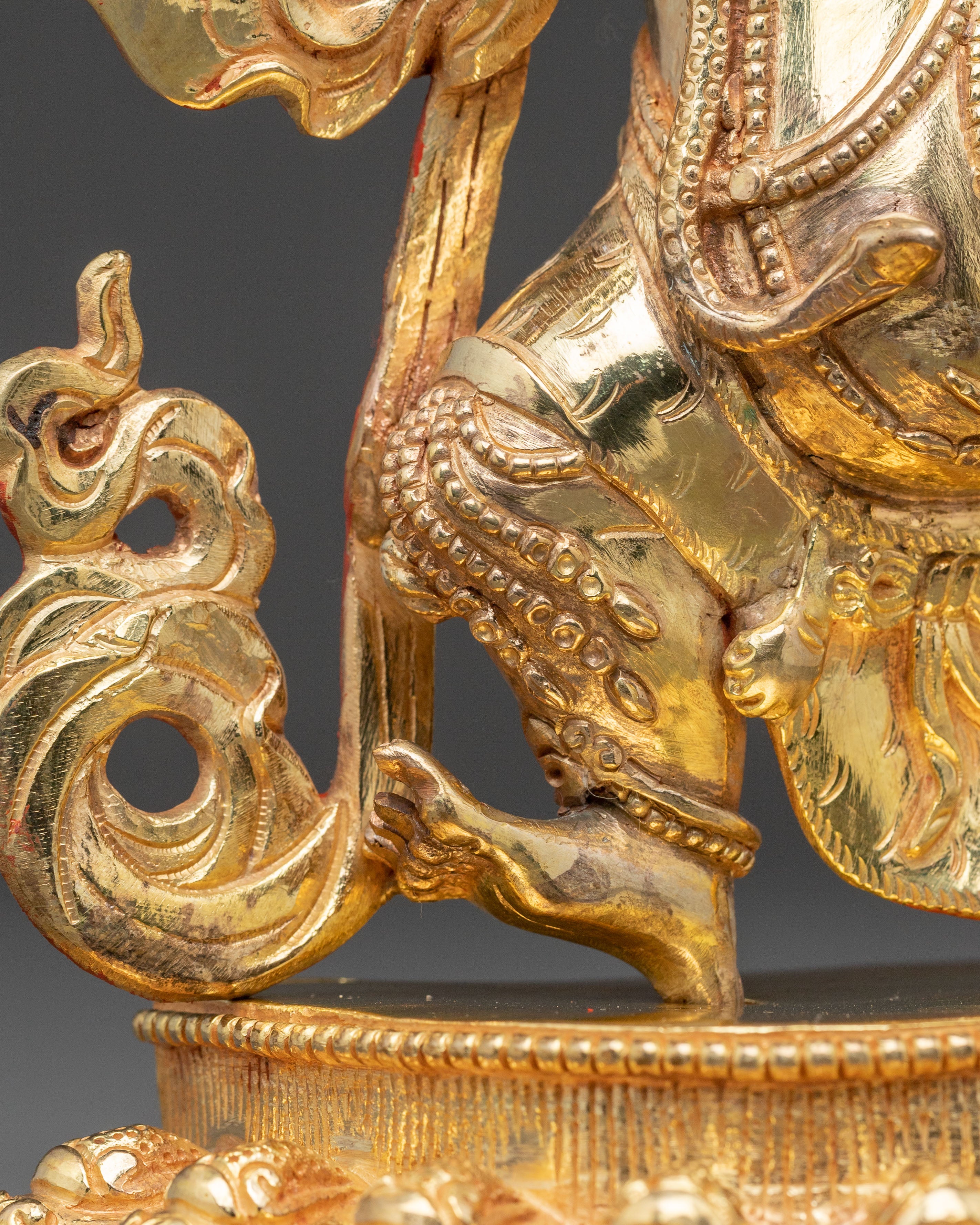 Vajrapani Bodhisattva Strength Statue - Gilded Copper Art