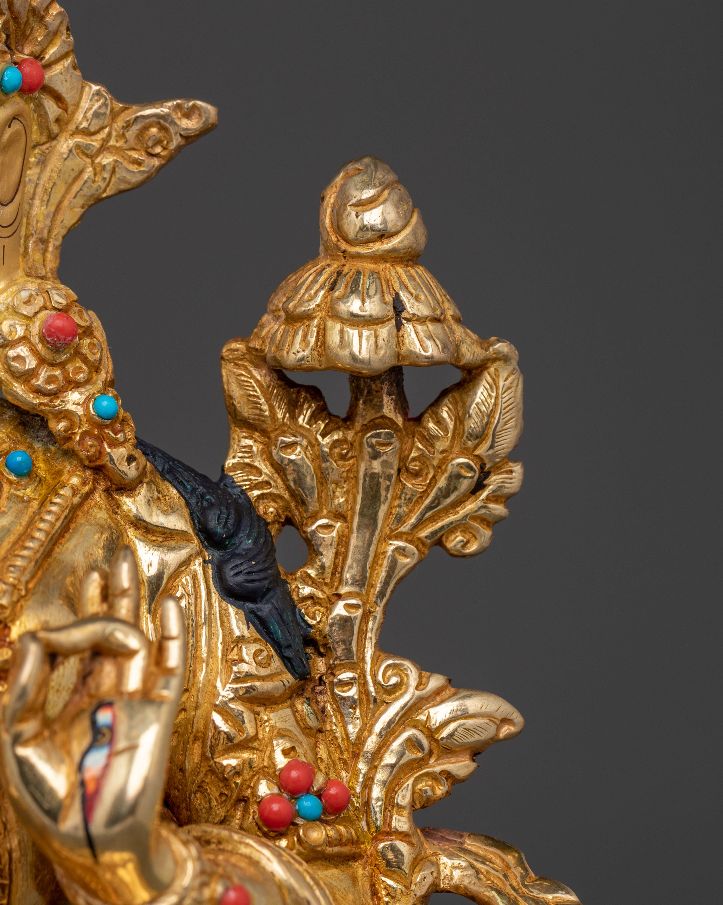White Tara Statue | Handcrafted Golden Serenity